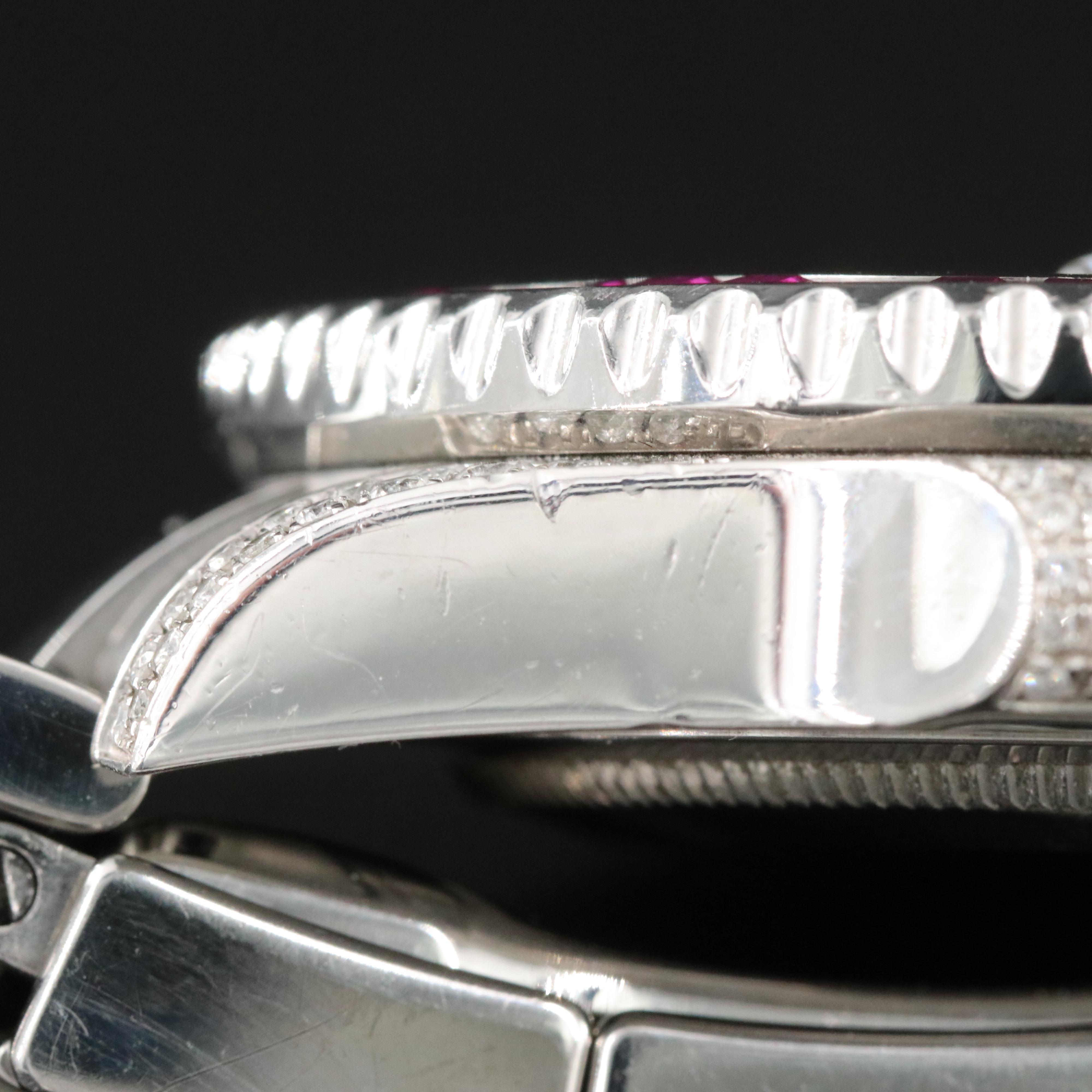 Rolex GMT-Master II ref. 116710LN Custom Diamond, Sapphire, Ruby Automatic Watch