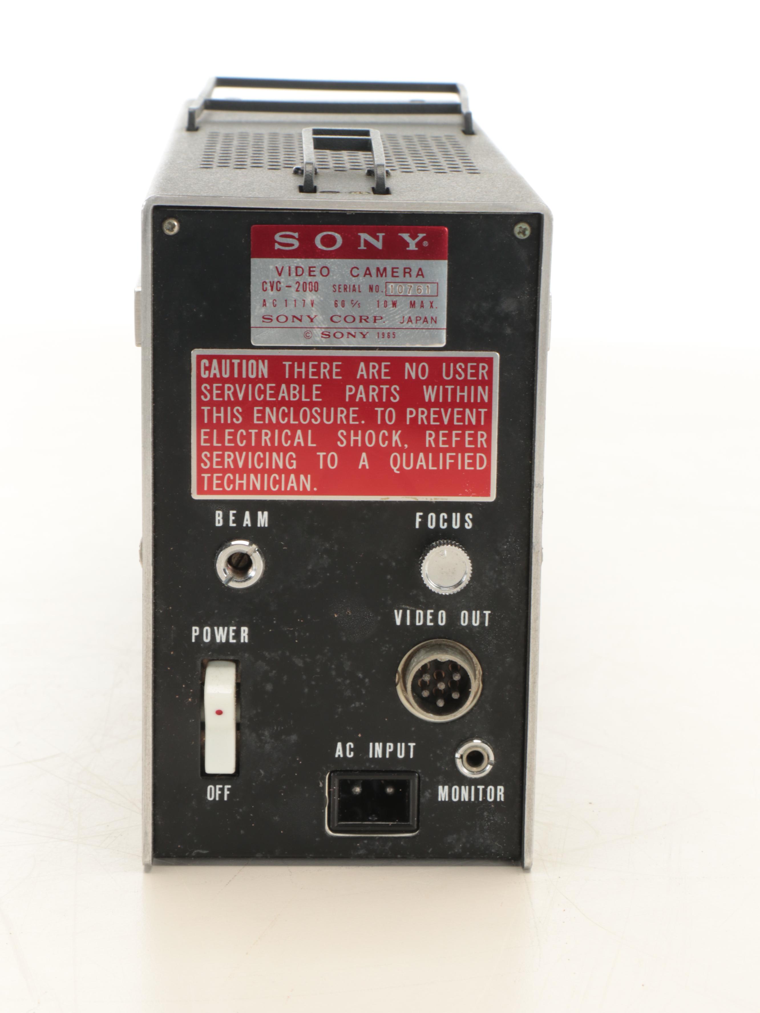 Sony CVC-2000 Video Tape Recorder Camera with Tripod and Case, 1965