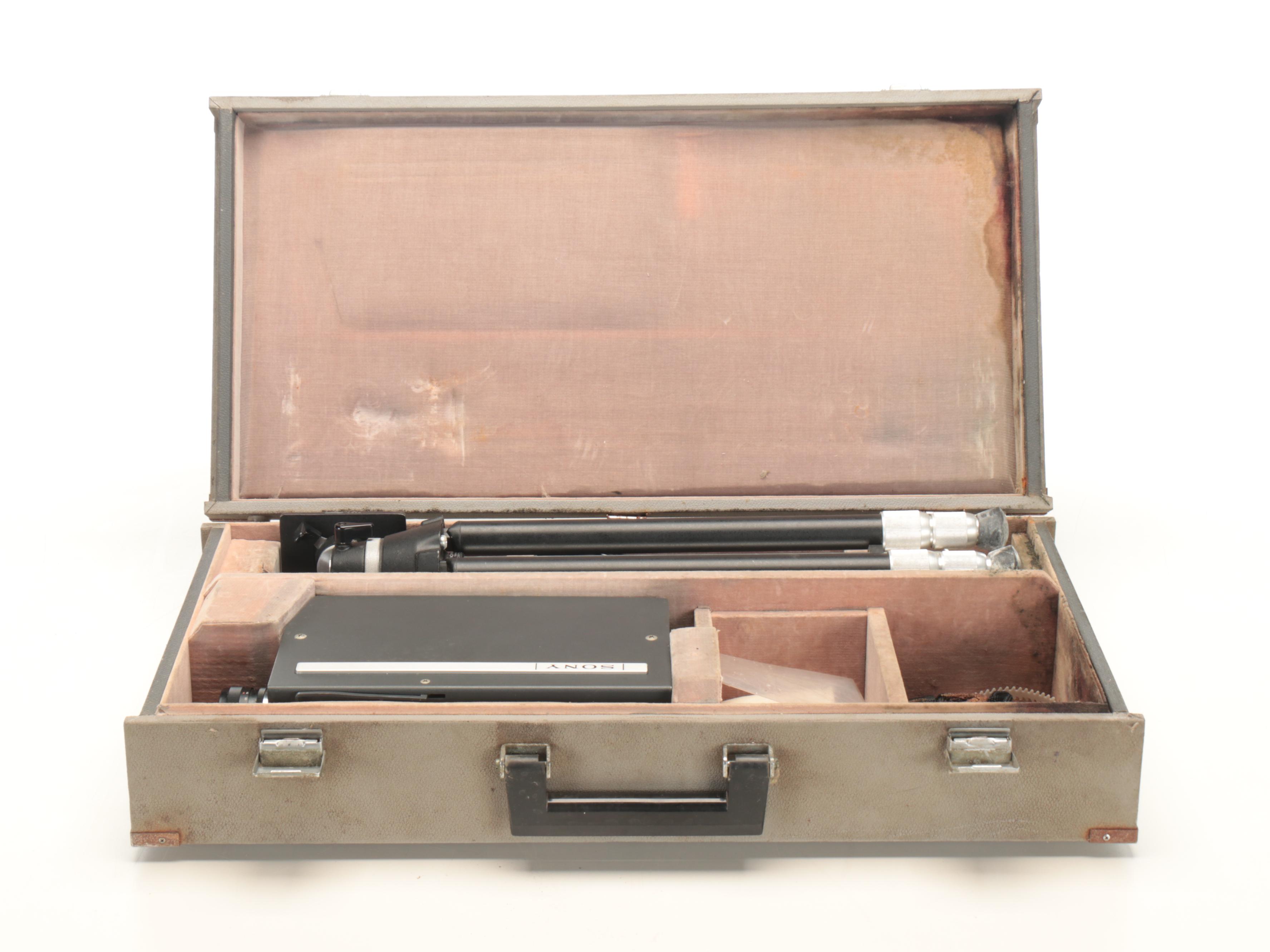 Sony CVC-2000 Video Tape Recorder Camera with Tripod and Case, 1965