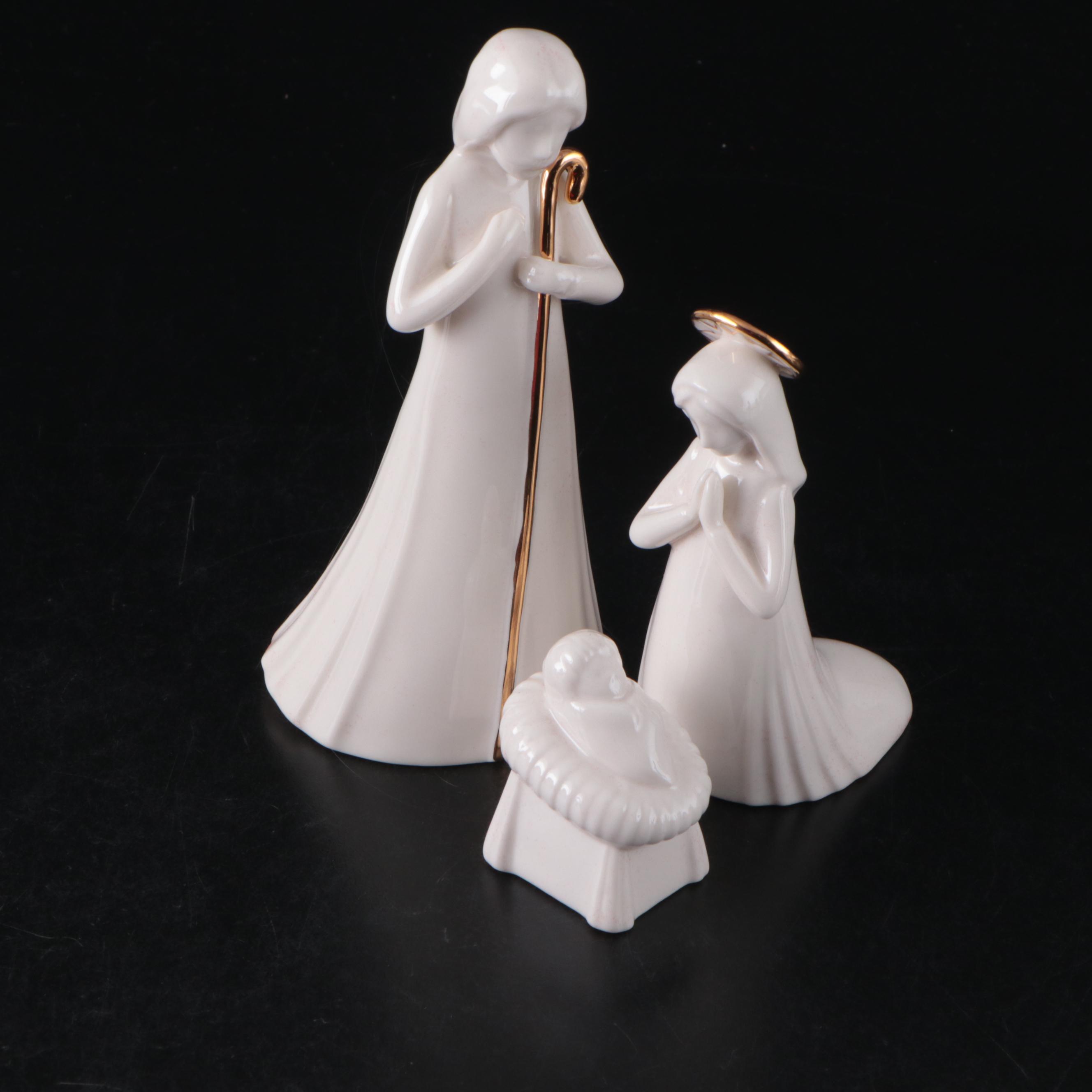 Gund White Ceramic Nativity Set