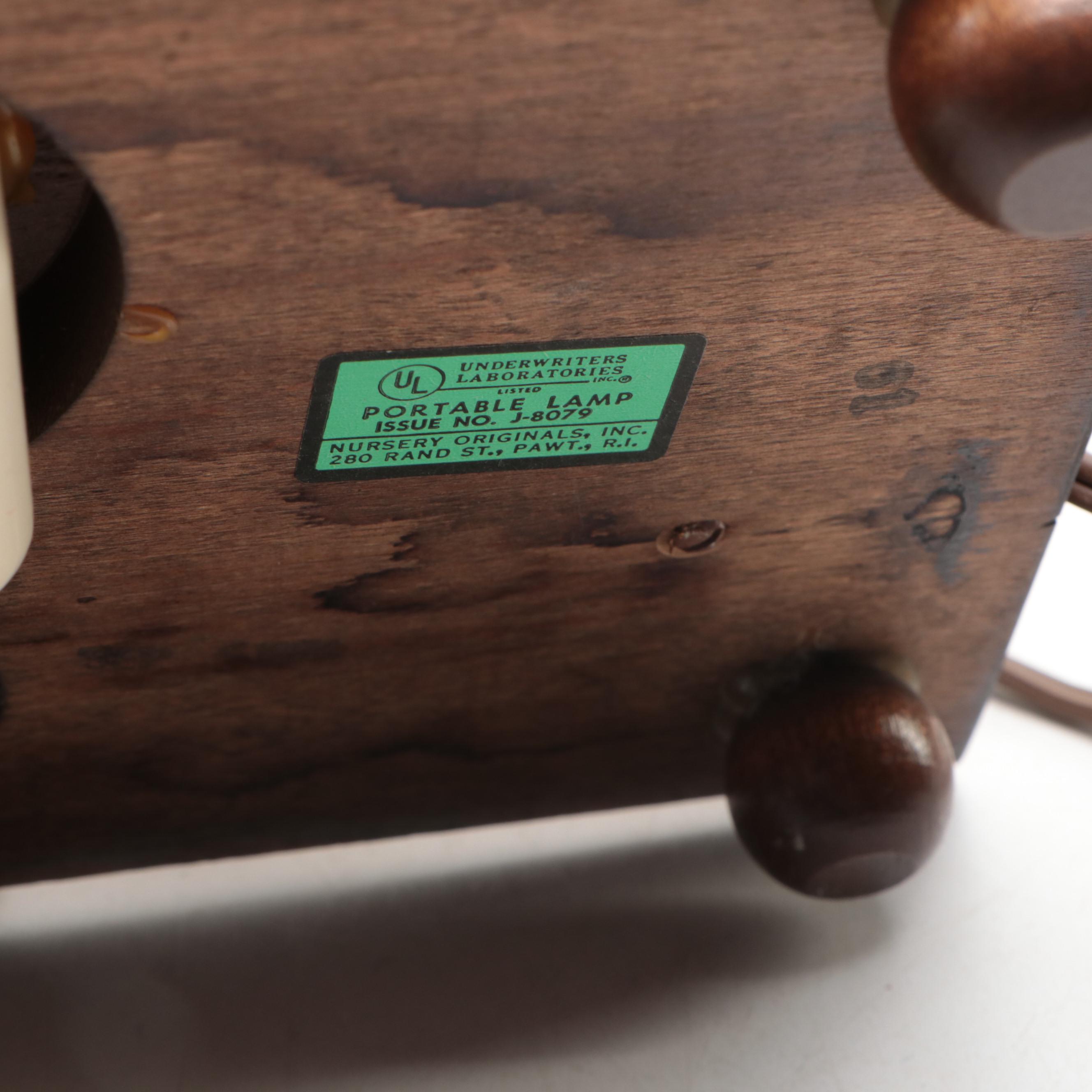 Vintage Nursery Originals Novelty Lamp With Ball Cap, Golf Shirt and More