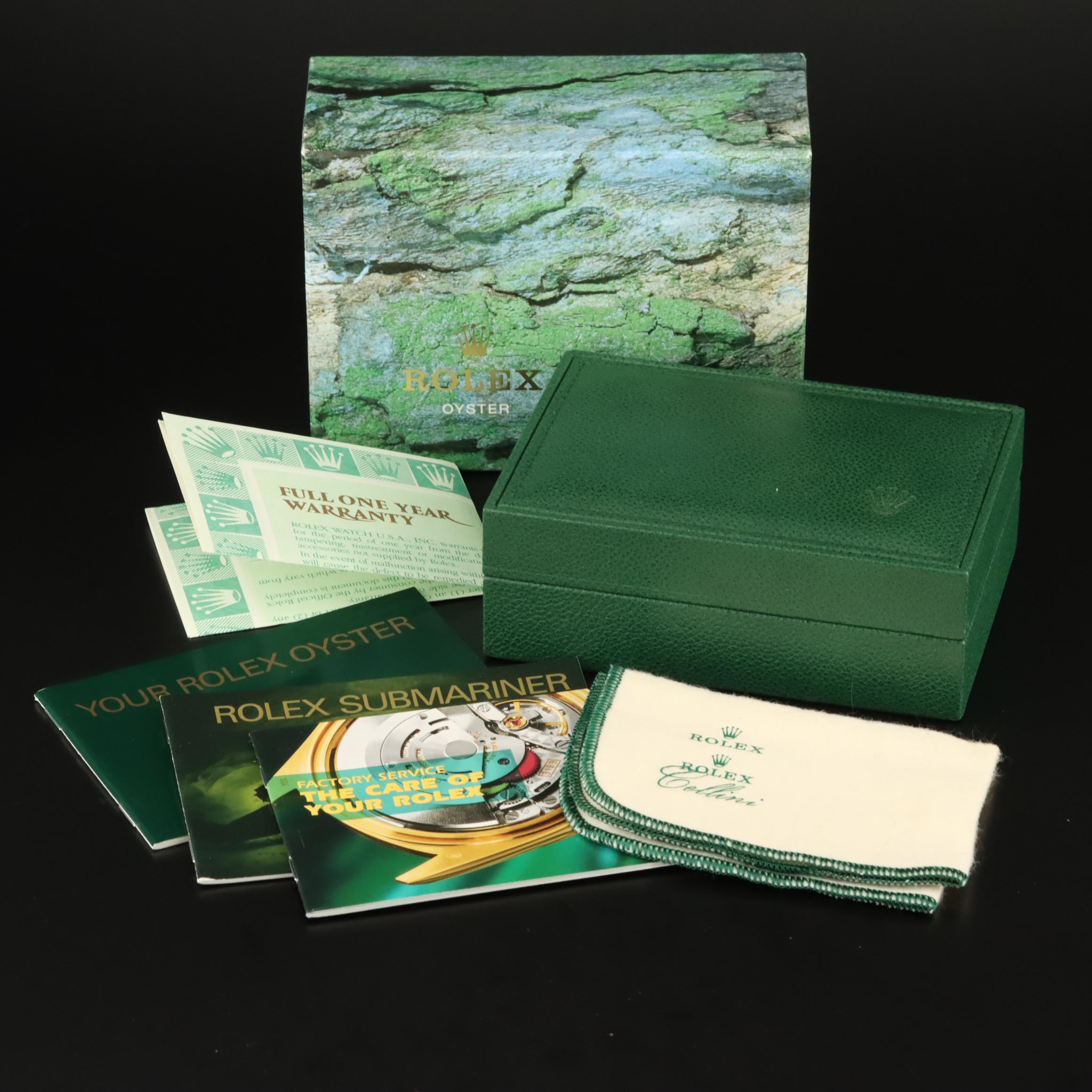 2000 Rolex Submariner Date Slate Serti Diamond and Sapphire Factory Dial Watch