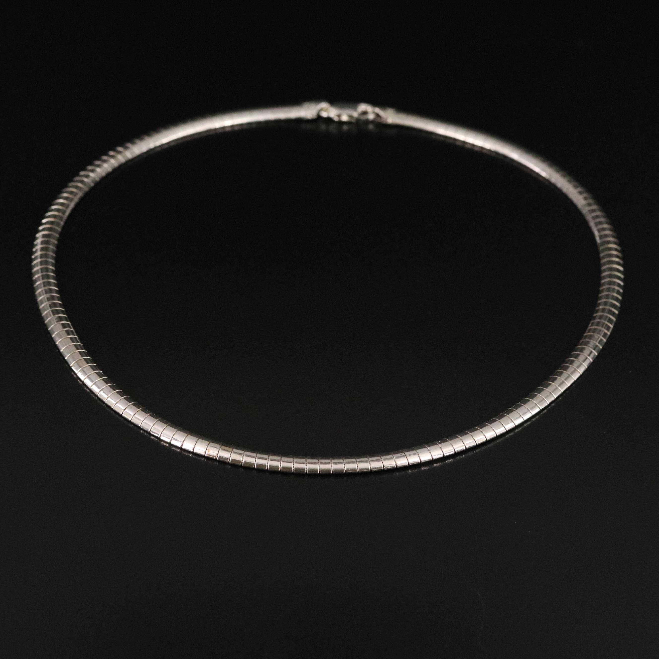 Sterling Omega Chain Necklace