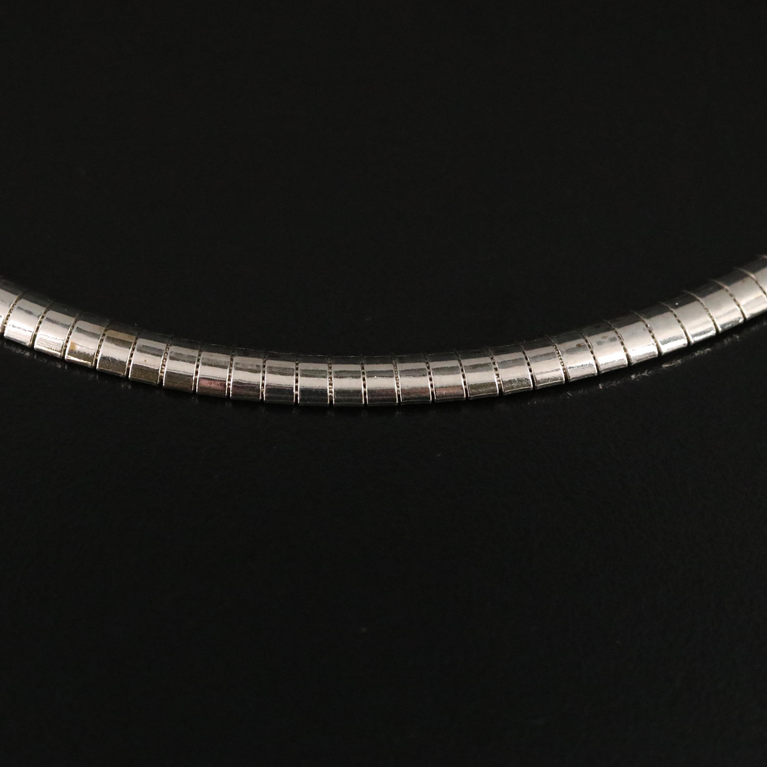 Sterling Omega Chain Necklace