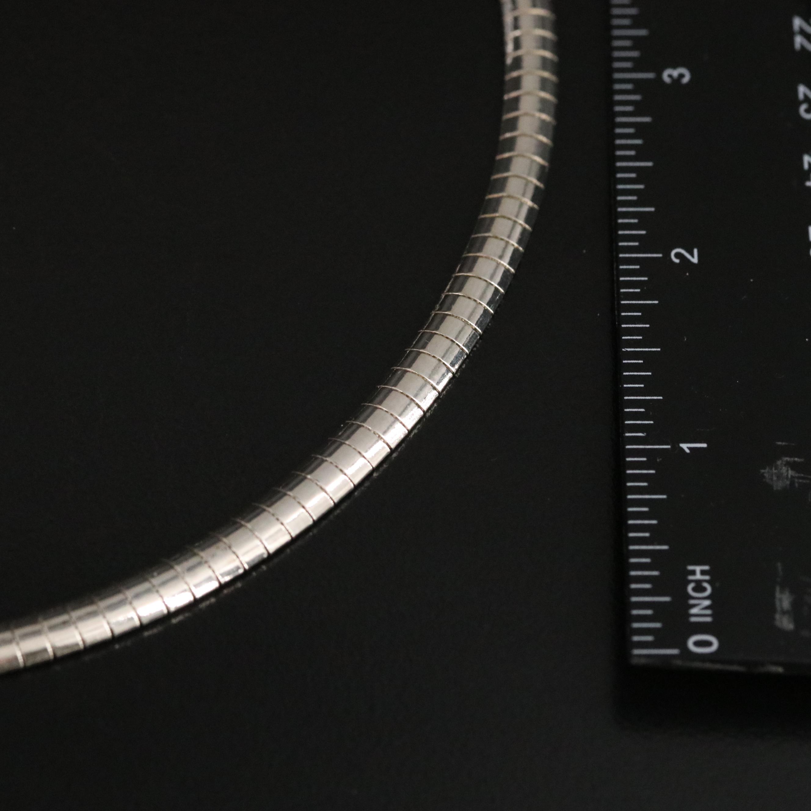 Sterling Omega Chain Necklace