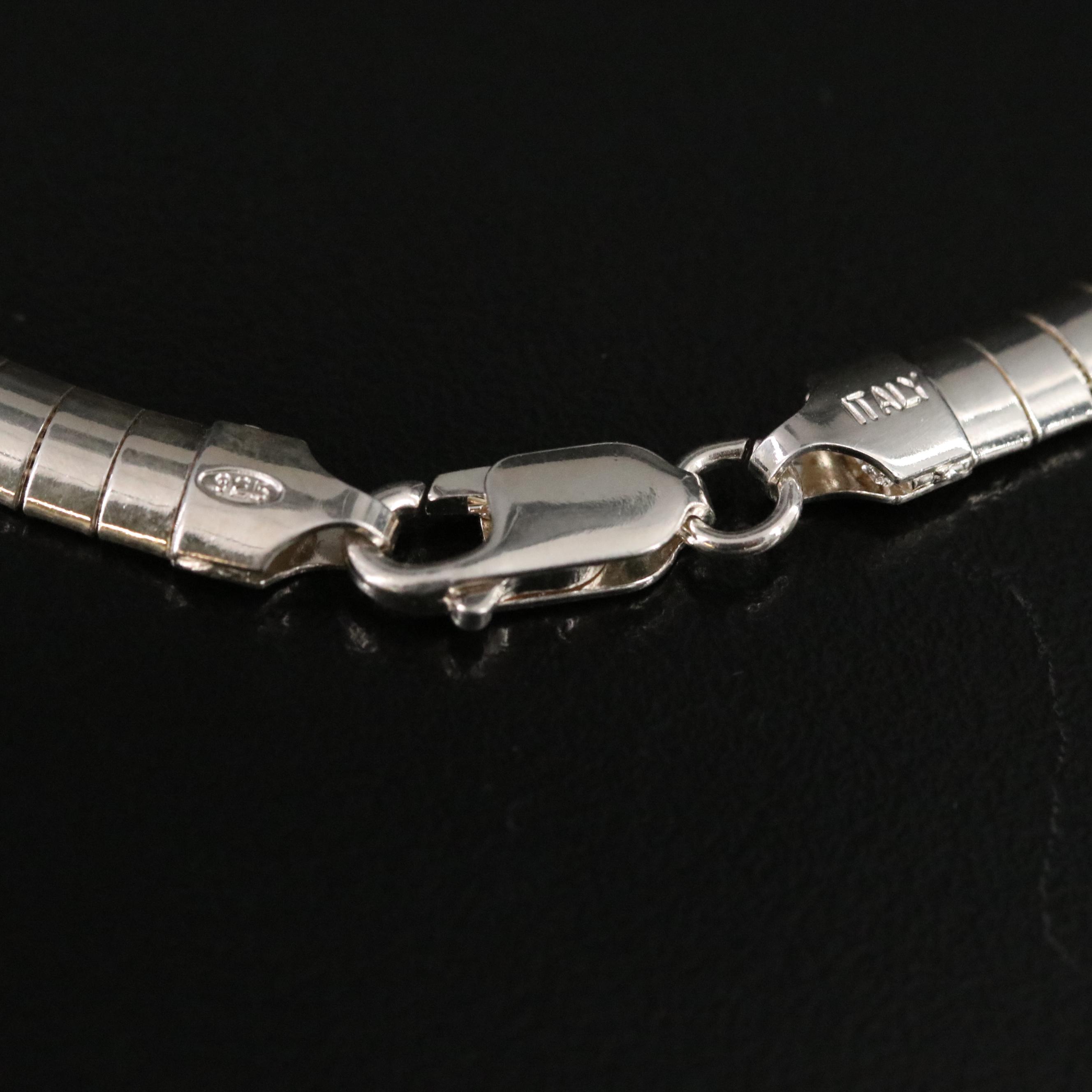 Sterling Omega Chain Necklace