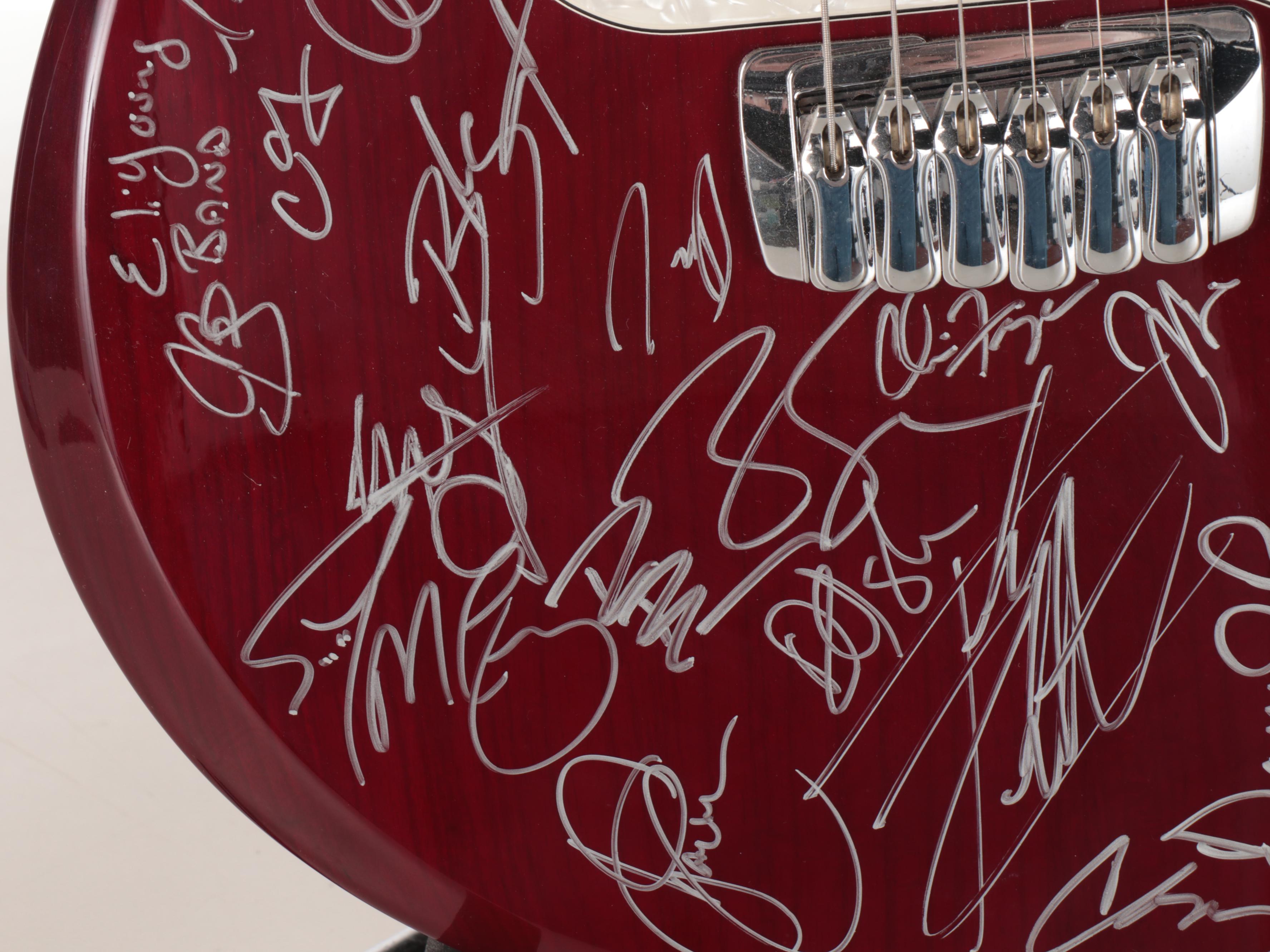 Reba McEntire, Luke Bryan, and More Signed Taylor Electric Guitar, JSA