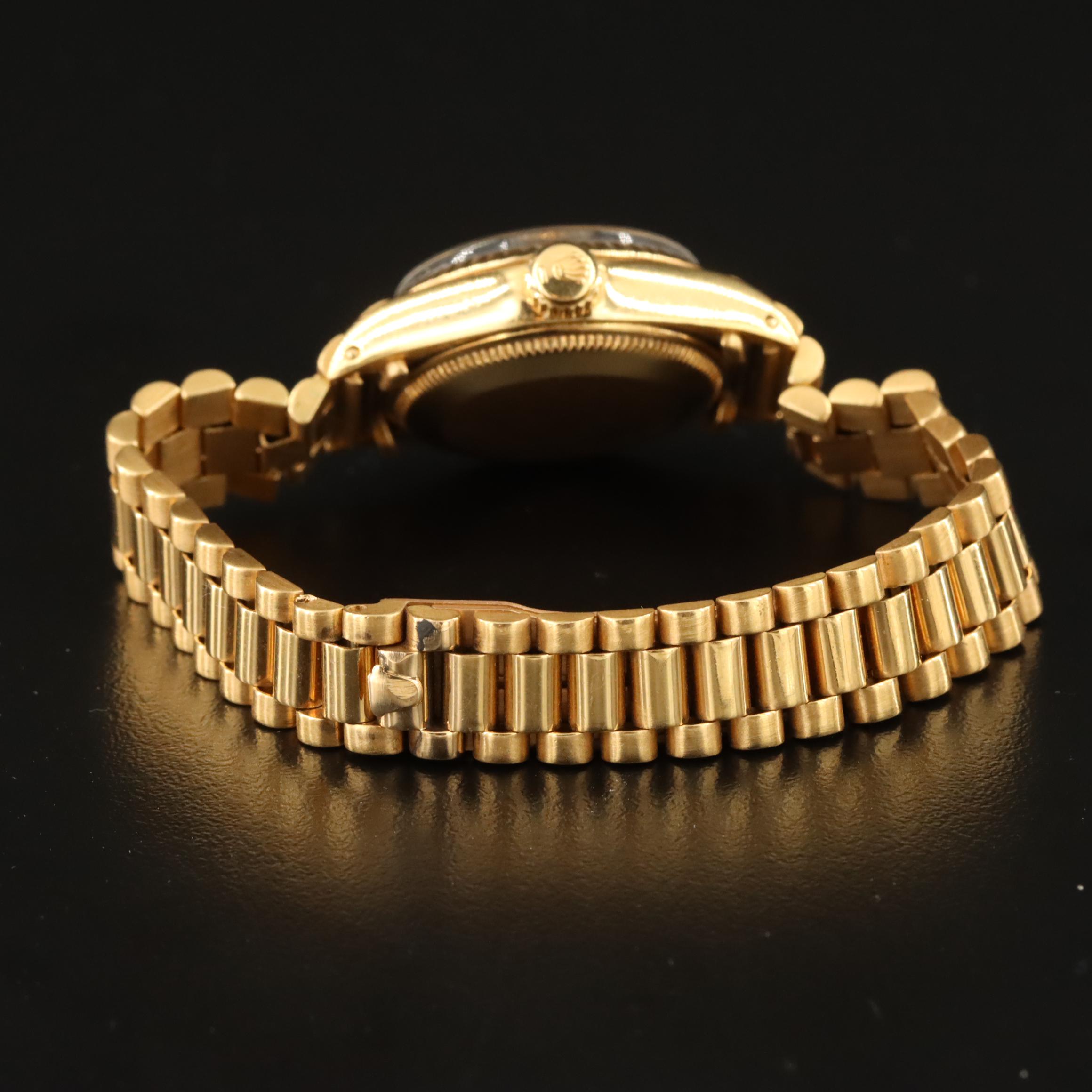 1972 18K Rolex Oyster Perpetual Custom Band Datejust Watch