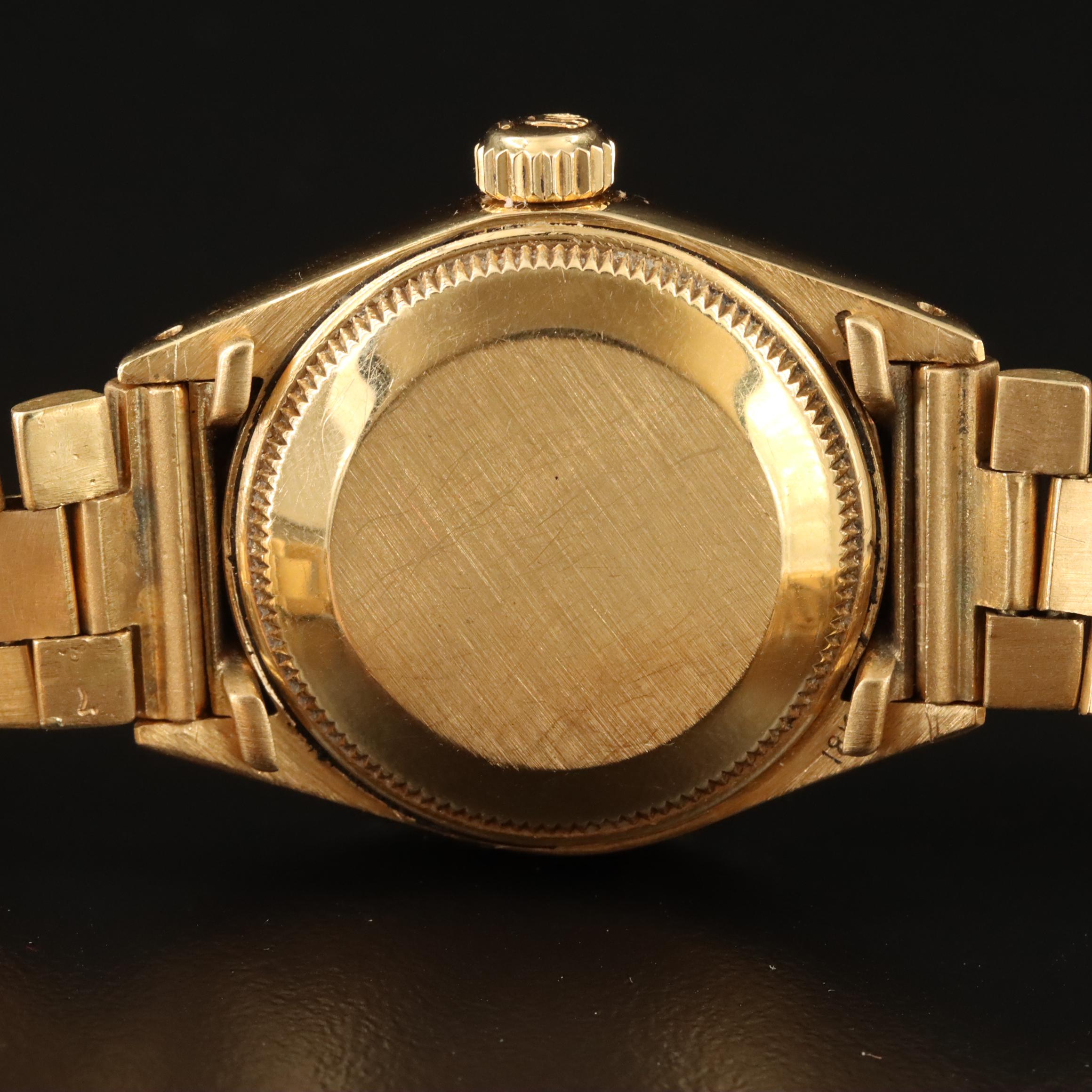 1972 18K Rolex Oyster Perpetual Custom Band Datejust Watch