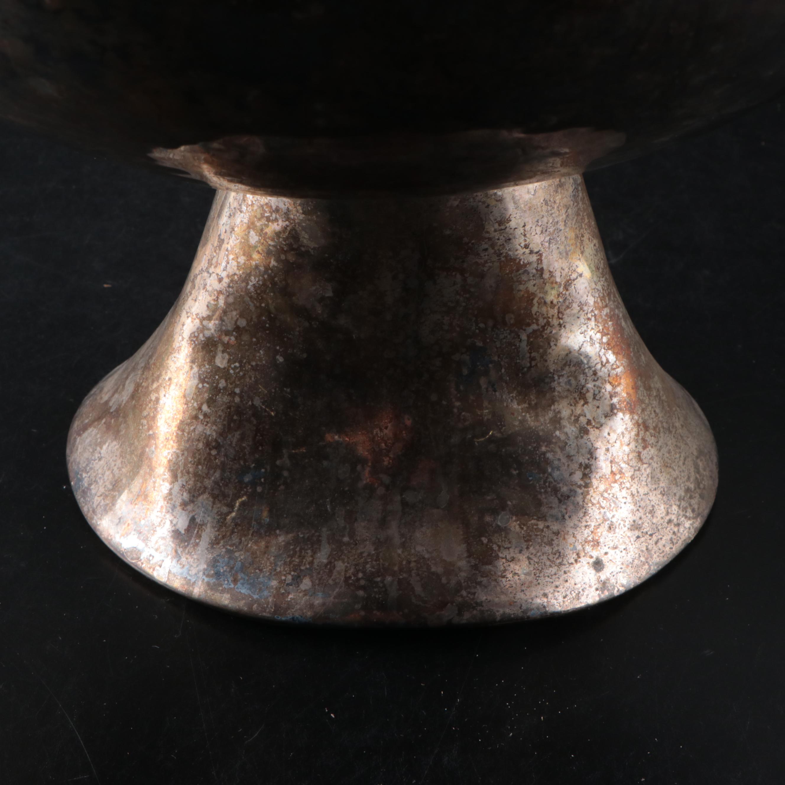 Mexican Emilia Castillo Silver Plate Punch Bowl with Monkeys to Rim