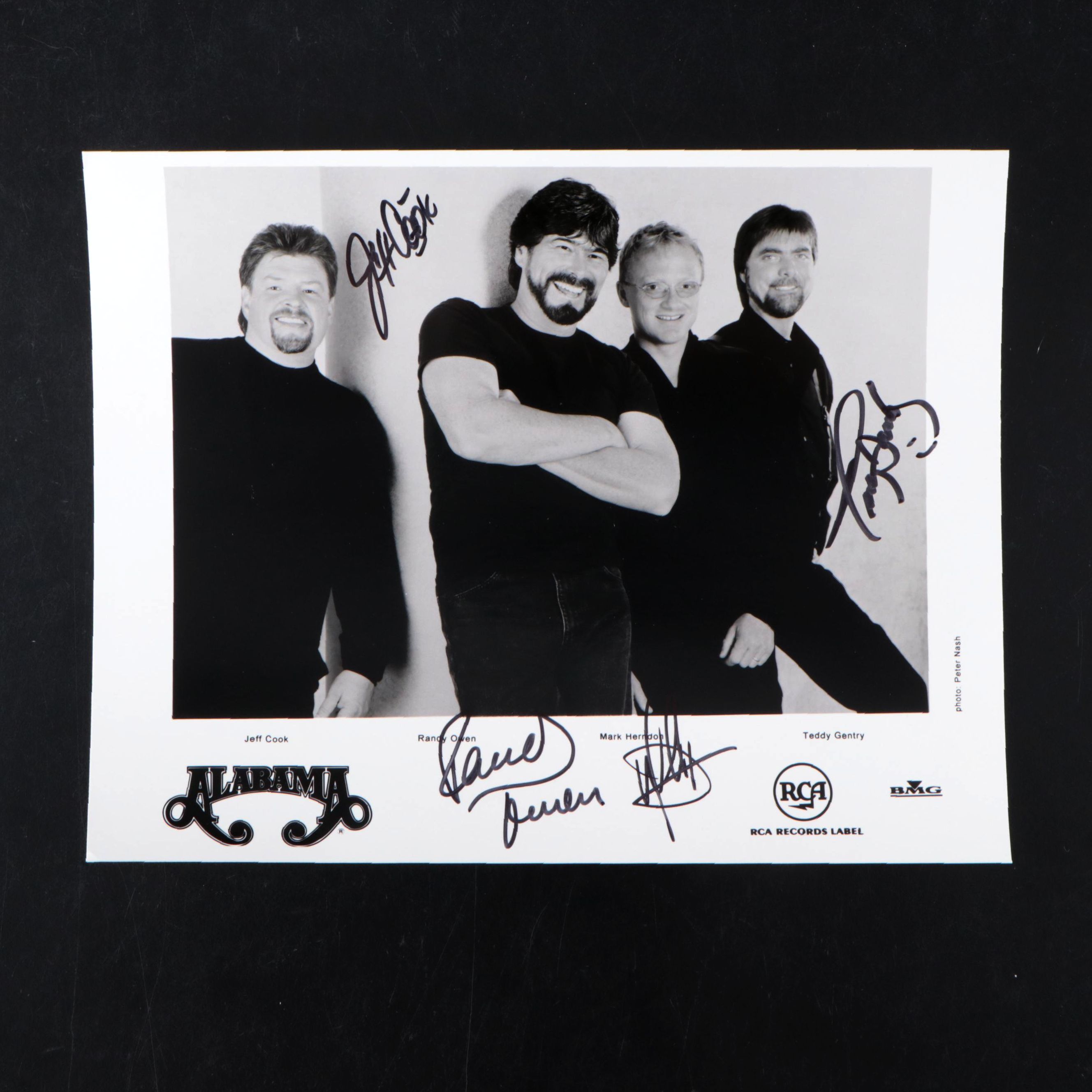 Alabama Signed Promotional Print Featuring Randy Owen, Jeff Cook, and More
