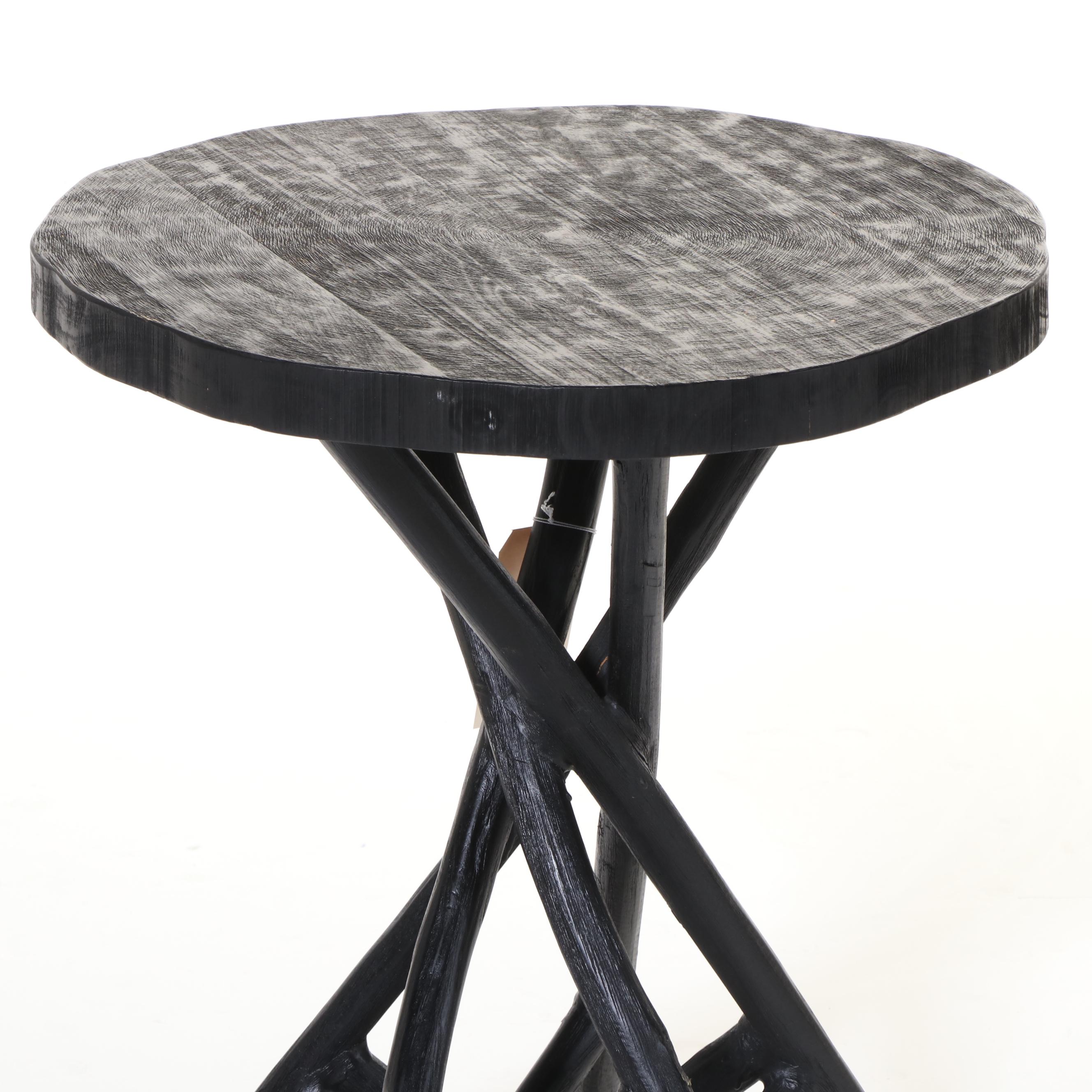 West Elm "Brand" Ebonized Wood Side Table