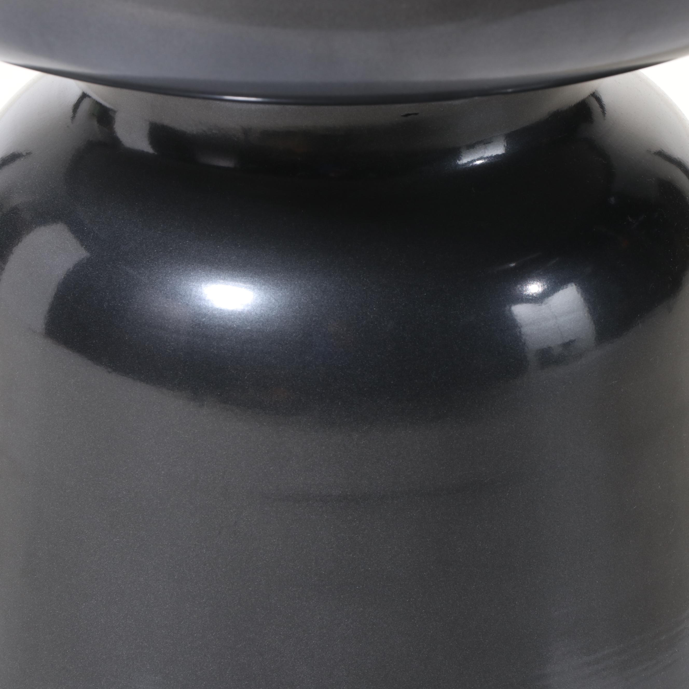 Modernist Style Metal Hourglass Side Table with Mirror Top