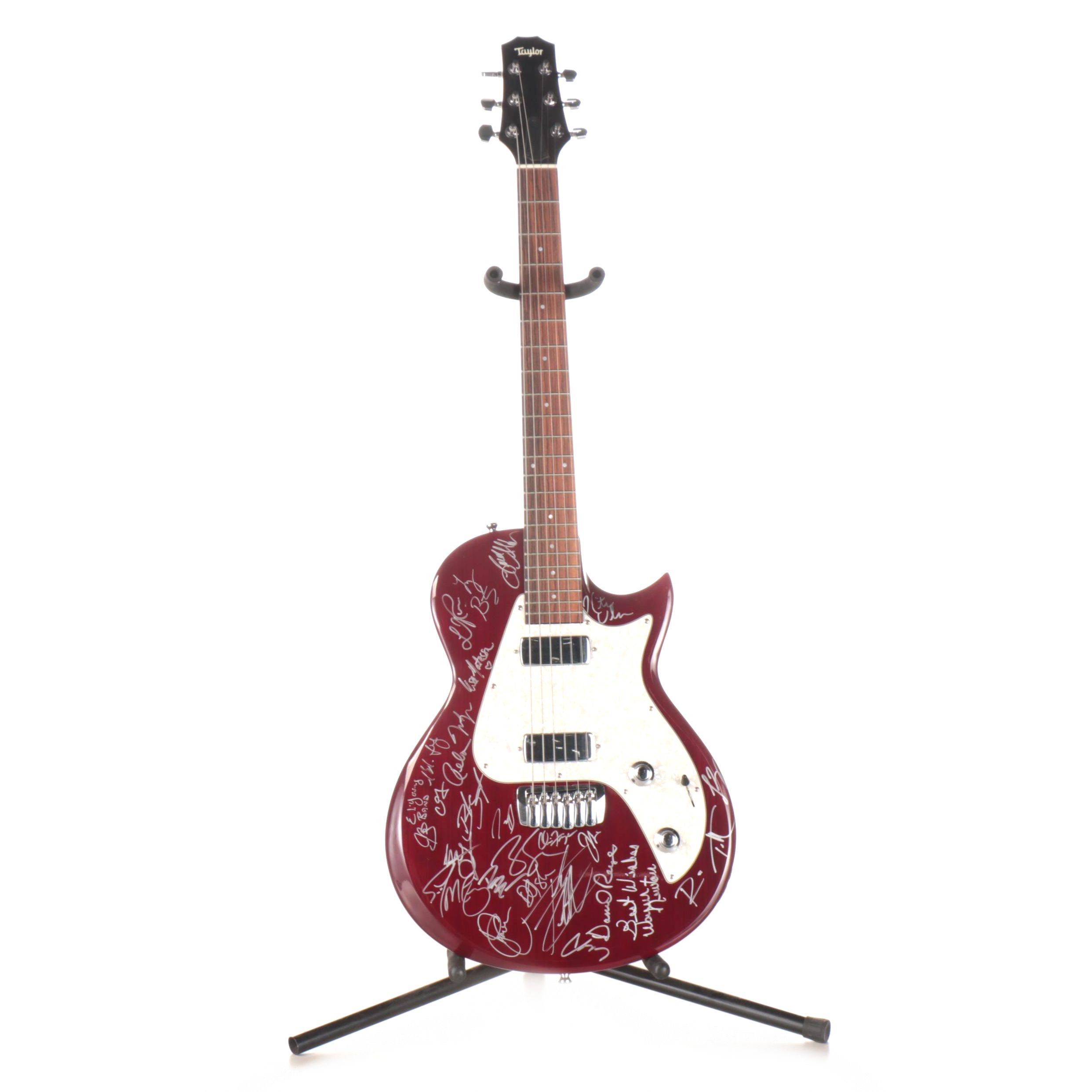 Reba McEntire, Luke Bryan, and More Signed Taylor Electric Guitar, JSA