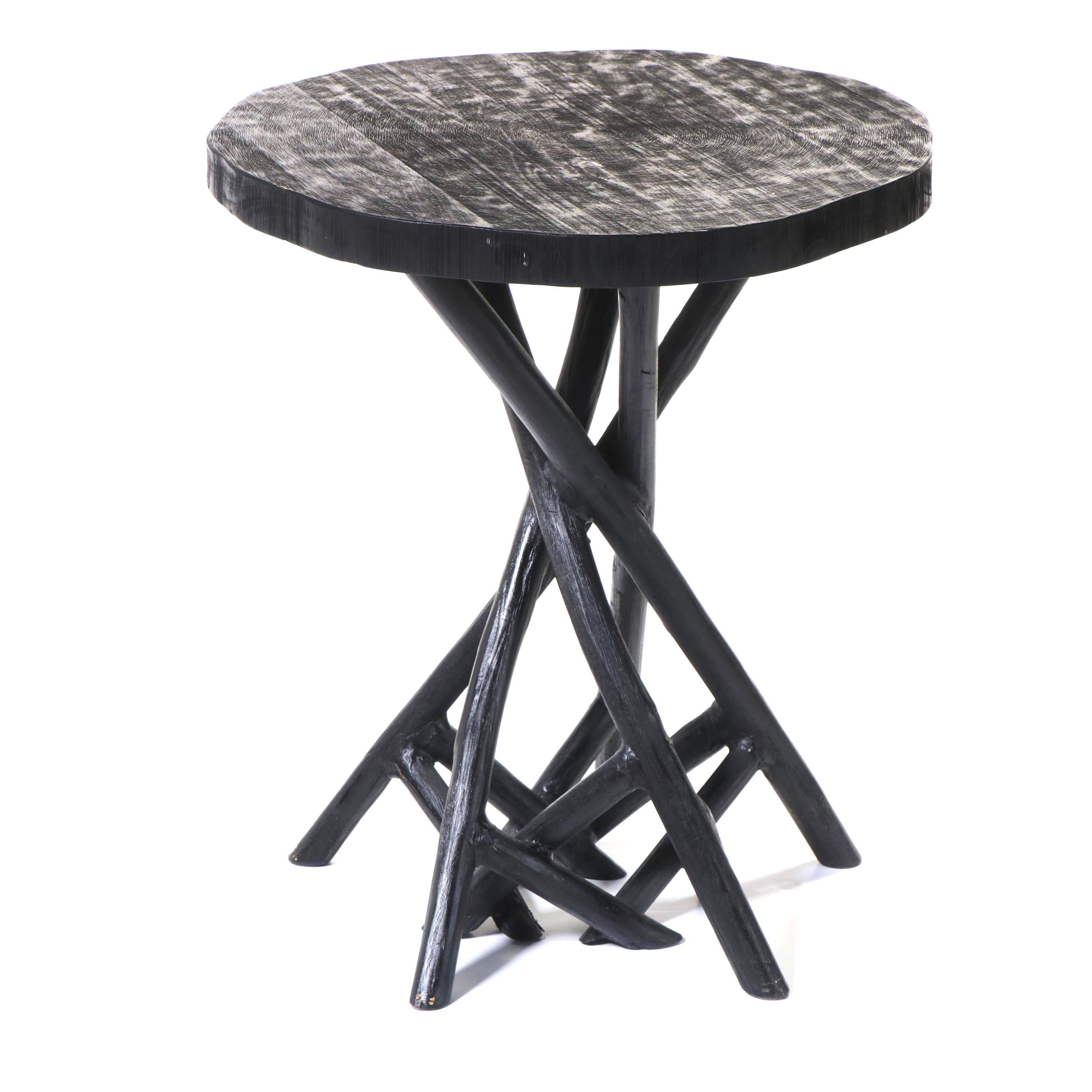 West Elm "Brand" Ebonized Wood Side Table
