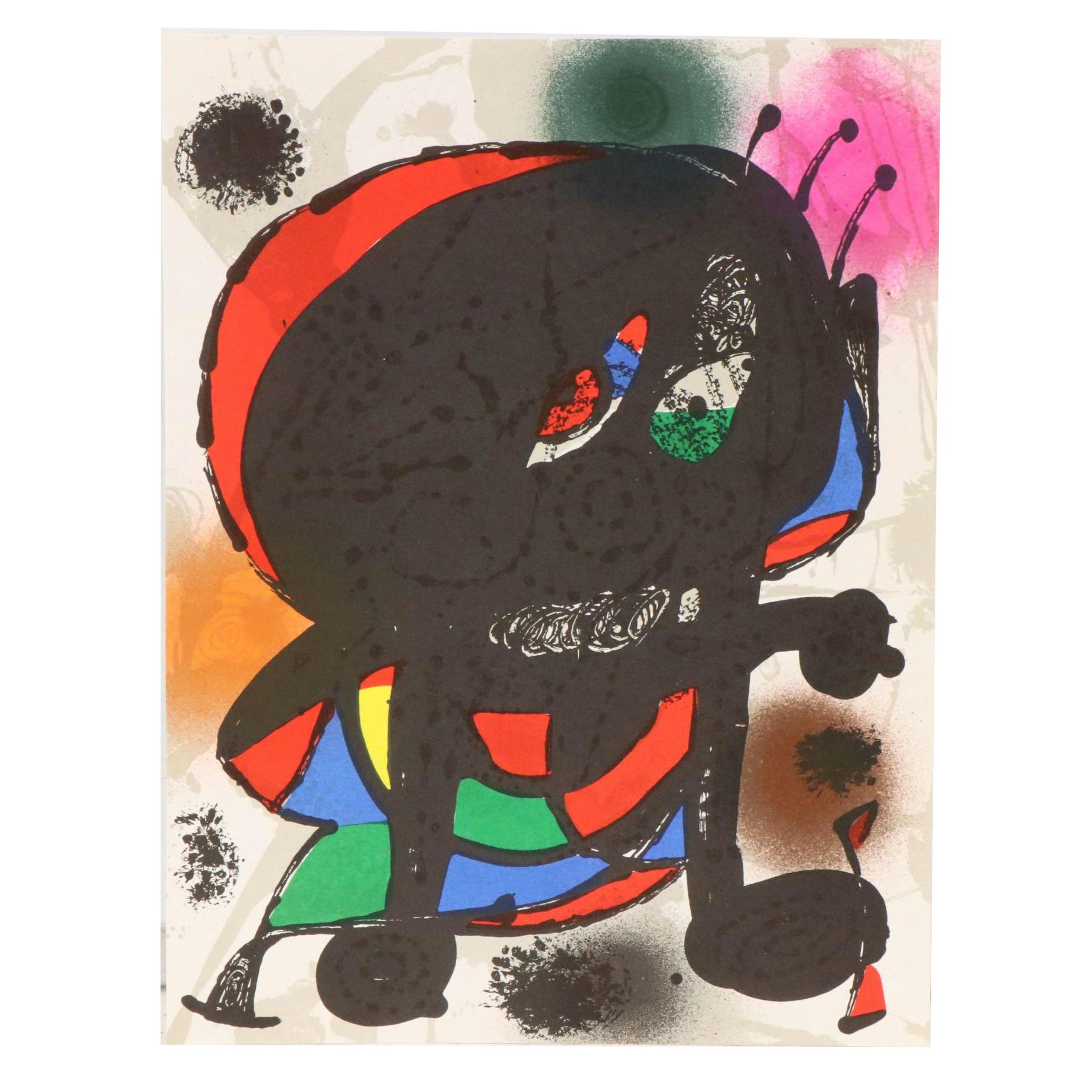 Joan Miró Color Lithograph from "Lithographs III," 1977