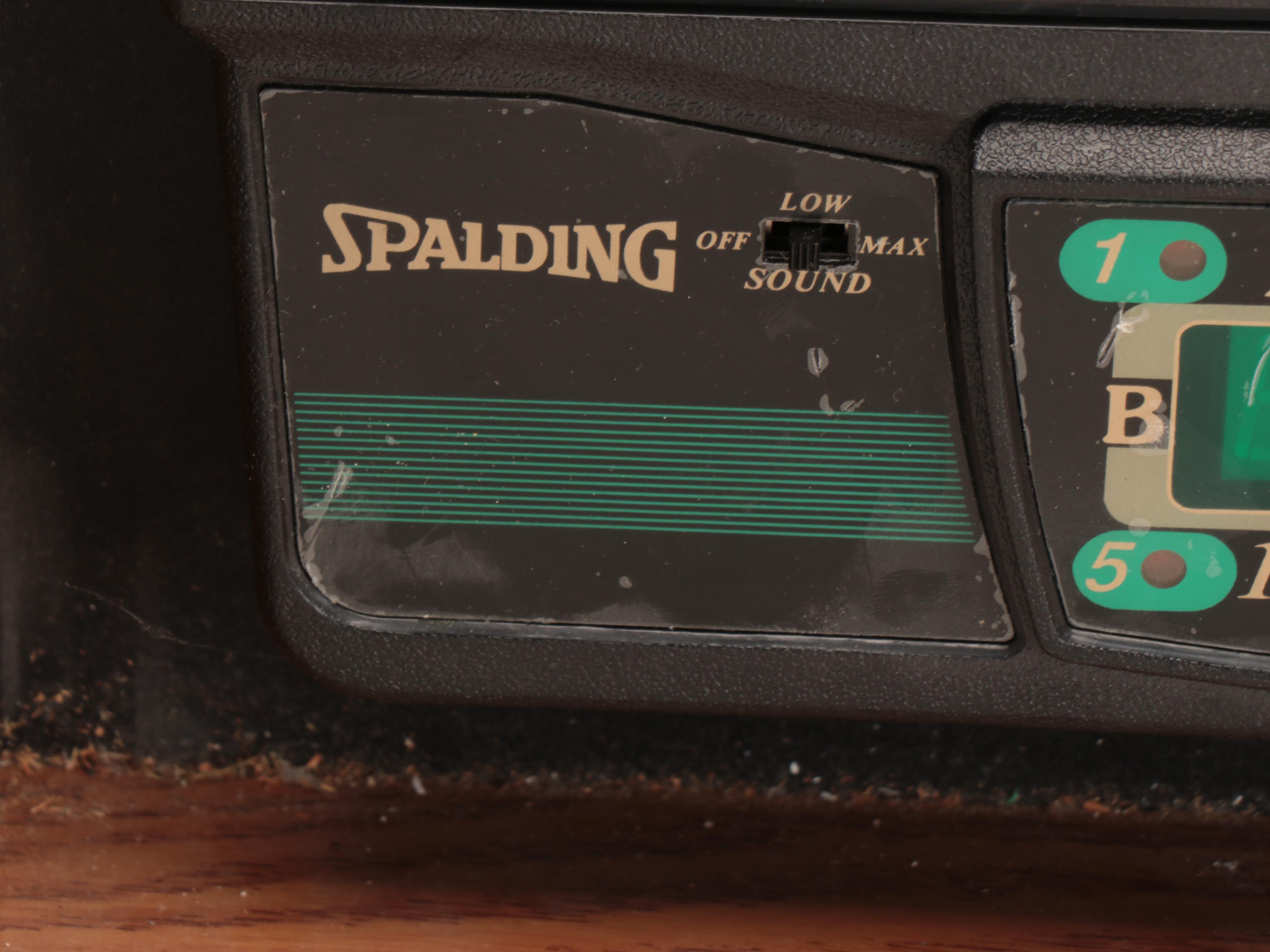 Spalding Electronic Dartboard in Oak Cabinet with Darts, Late 20th Century