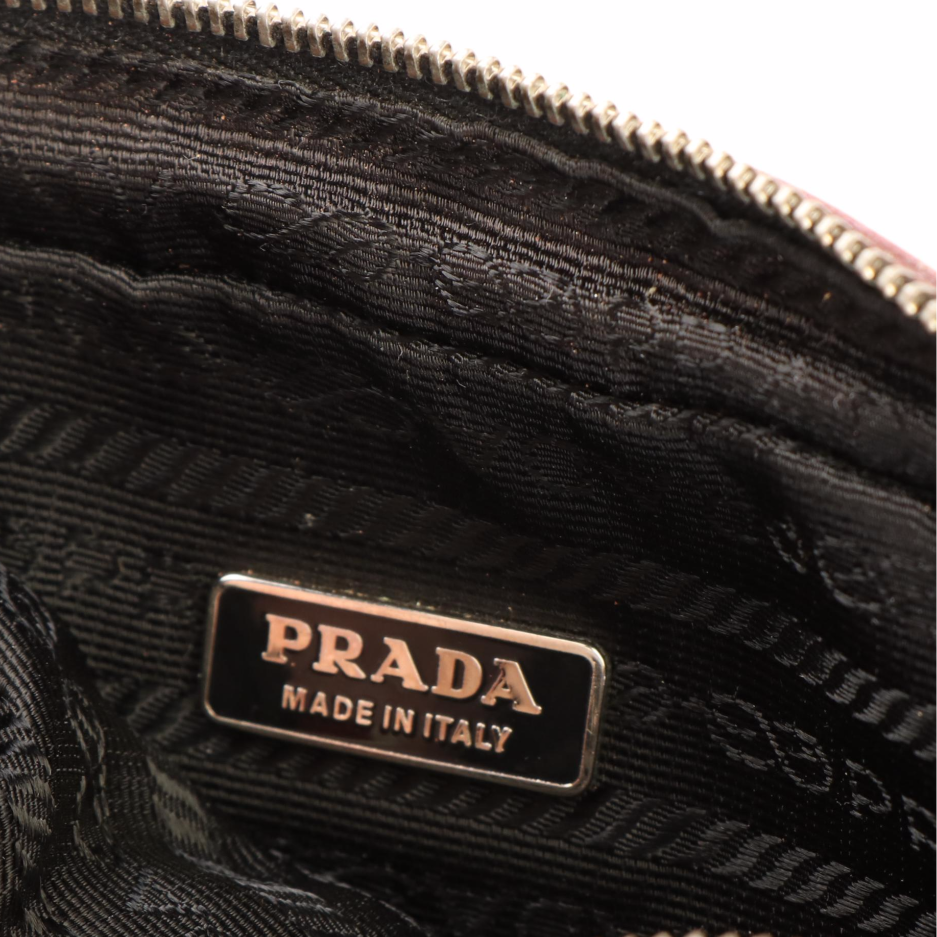 Prada Mini Briefcase Handbag in Black Nylon and Purple Trim