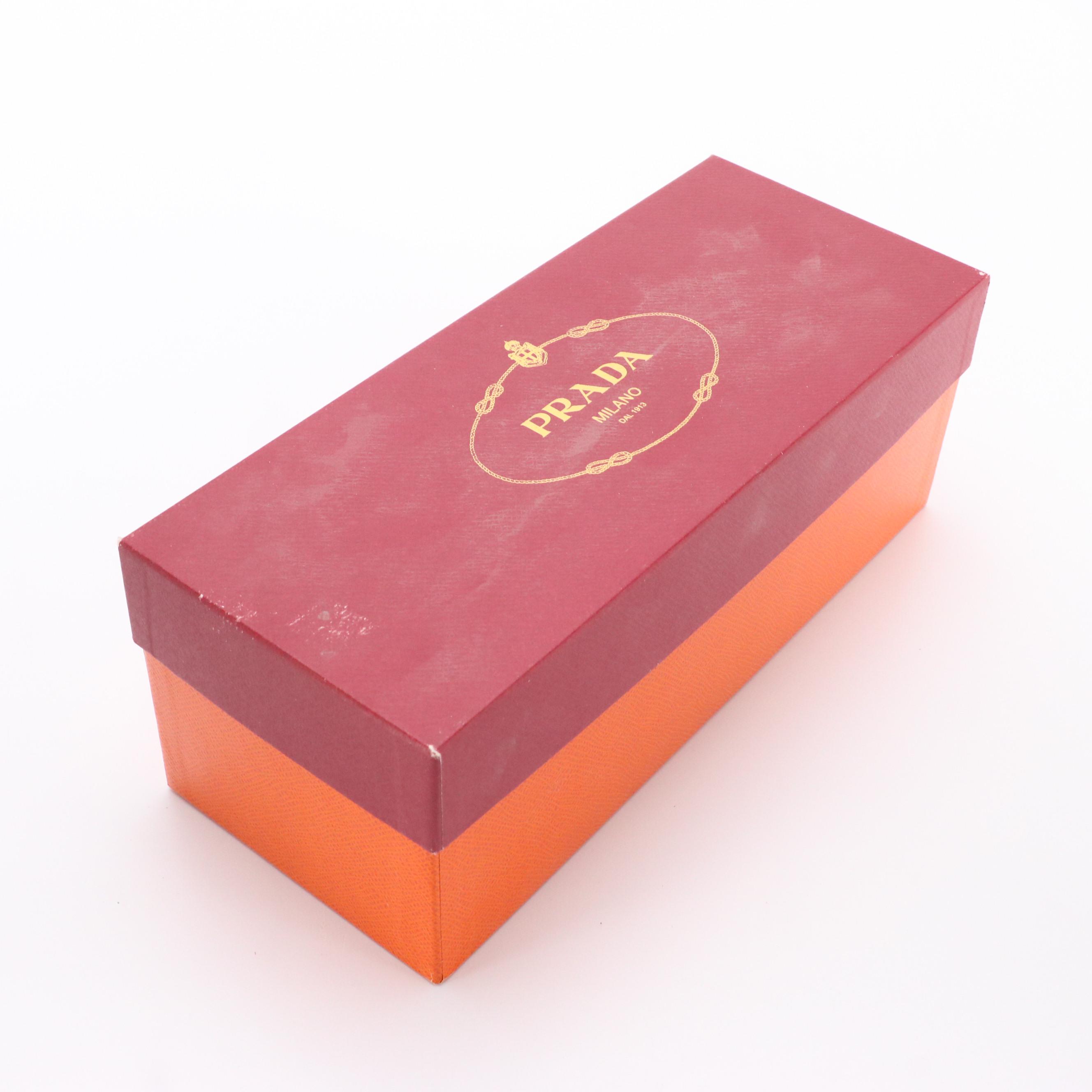 Prada Hunter Green Suede Peep-Toe Ballet Flats with Box