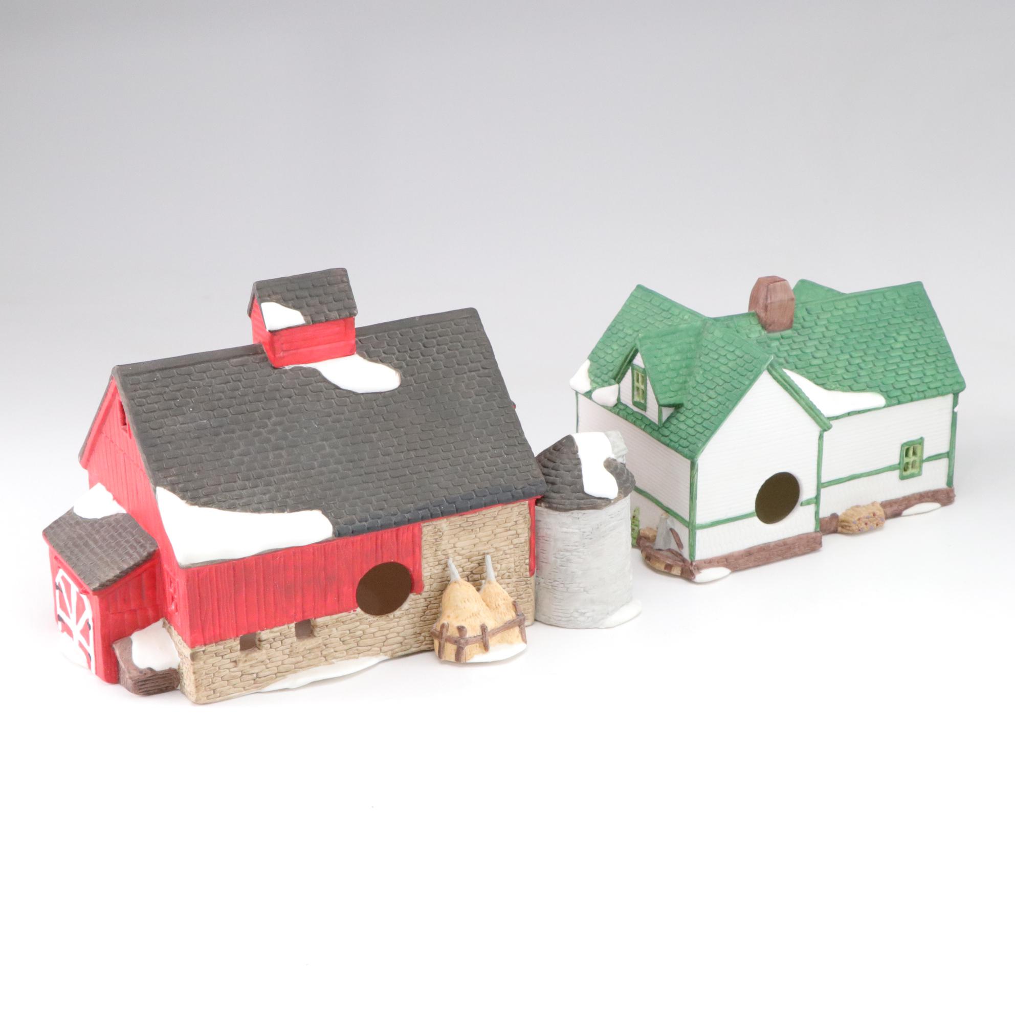 Department 56 "Ada's Bed & Board" with Other Holiday Miniatures