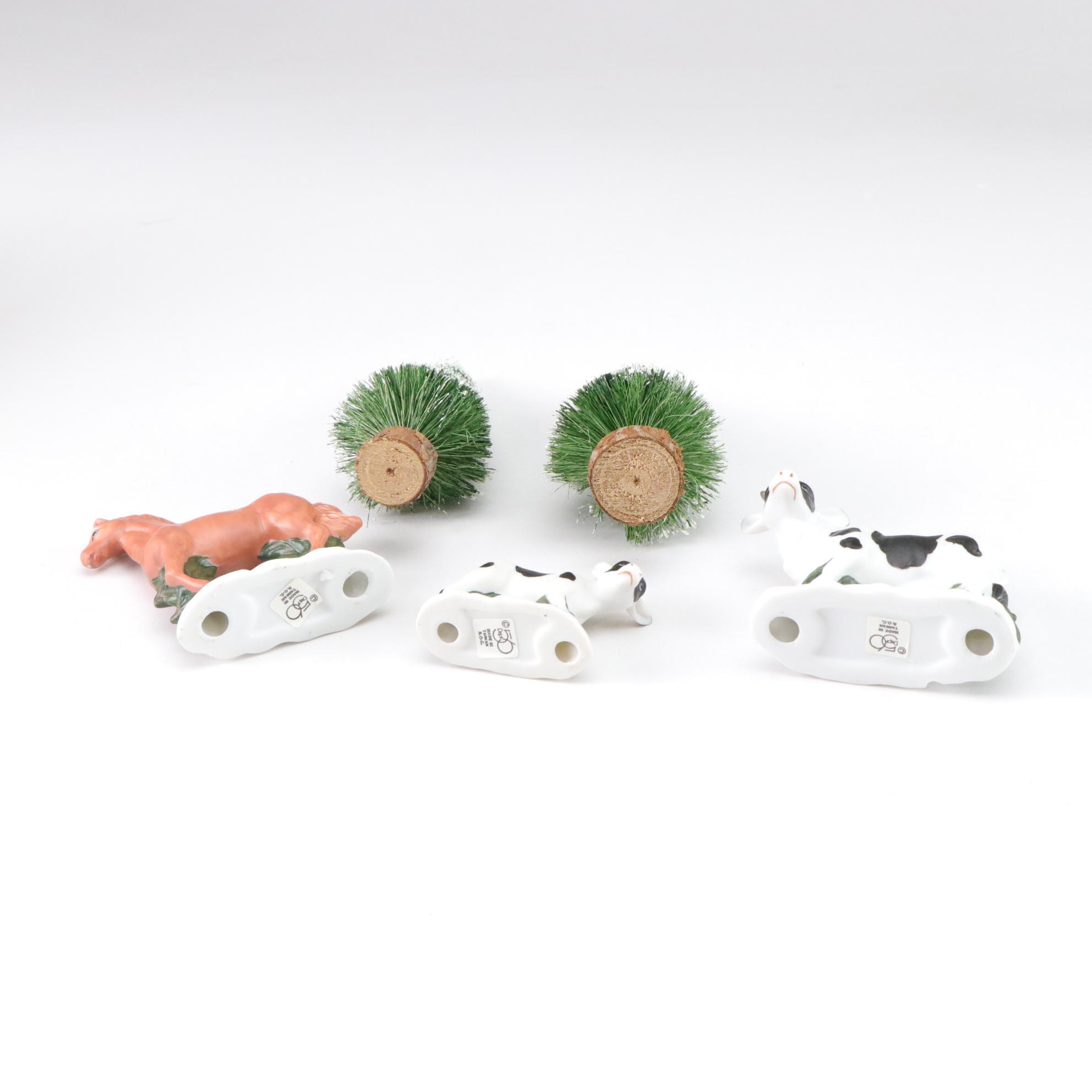 Department 56 "Ada's Bed & Board" with Other Holiday Miniatures