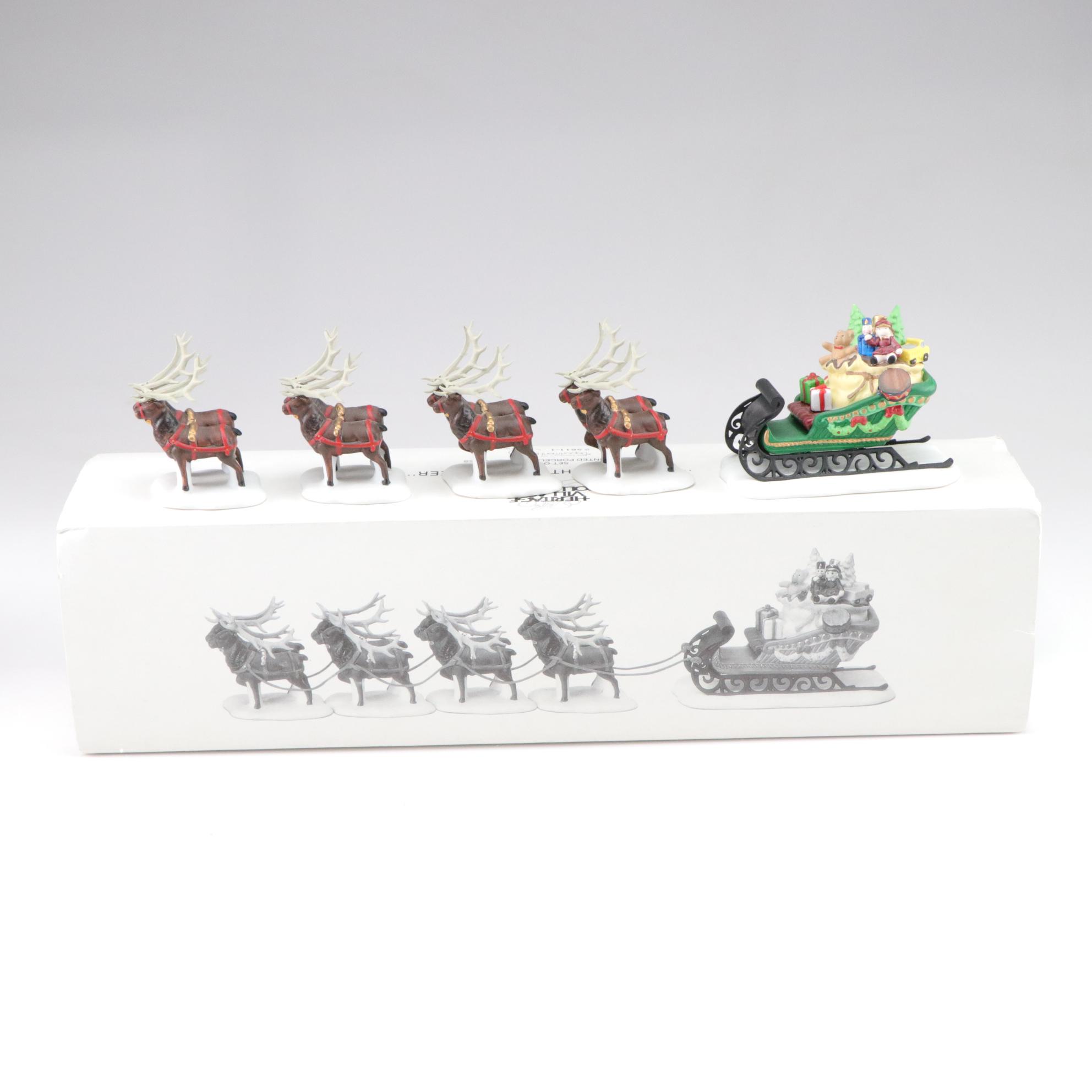 Department 56 "Ada's Bed & Board" with Other Holiday Miniatures