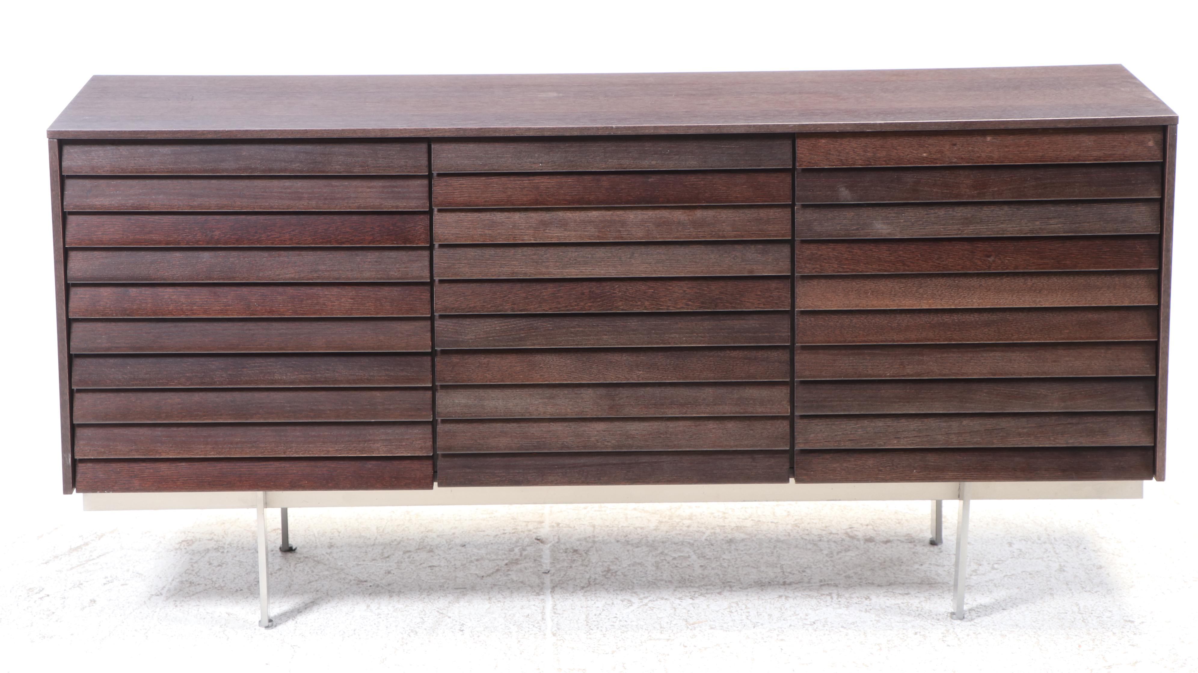 Terence Woodgate for Punt Mobles "Sussex" Oak-Veneered and Steel Sideboard