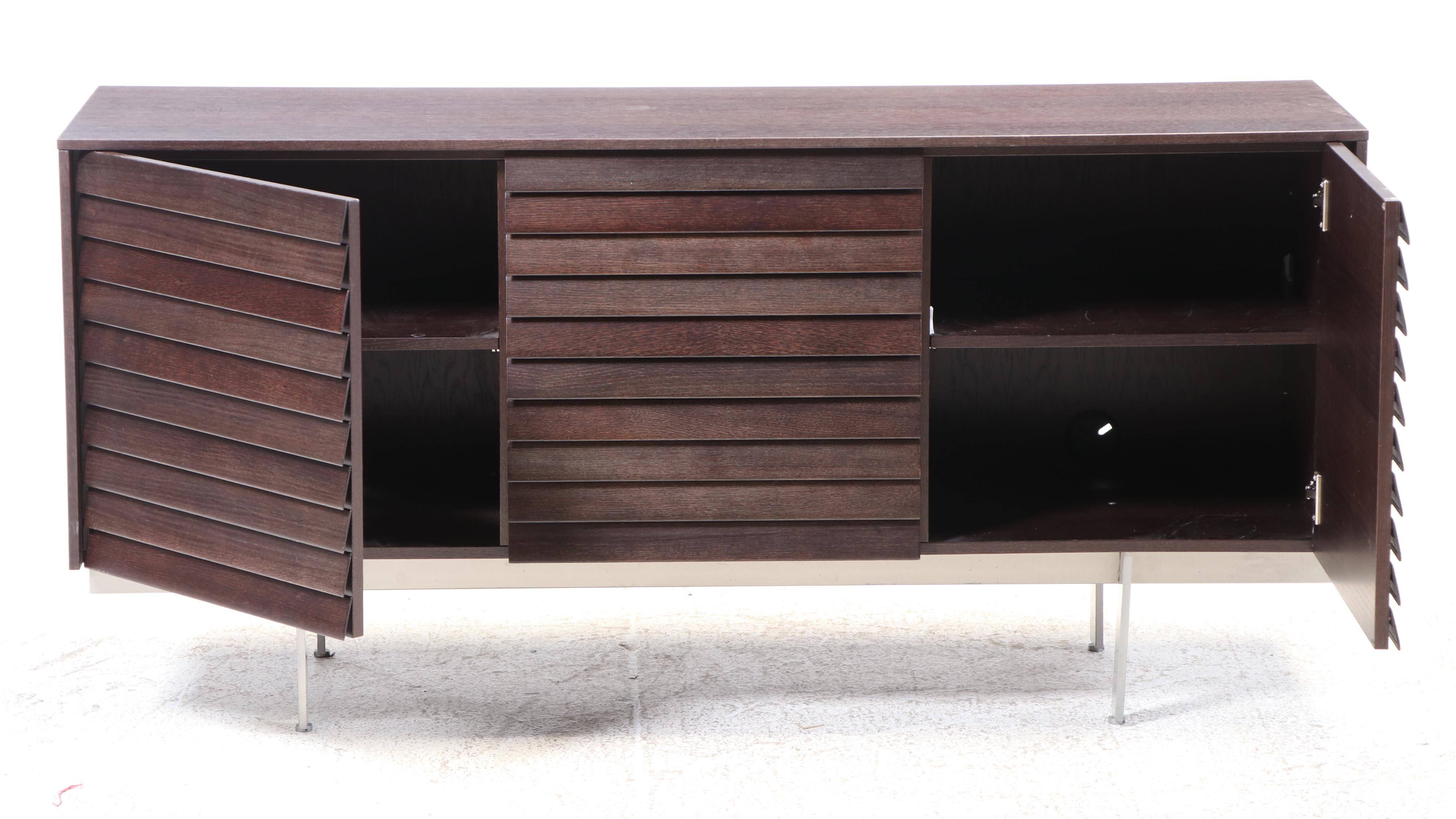 Terence Woodgate for Punt Mobles "Sussex" Oak-Veneered and Steel Sideboard