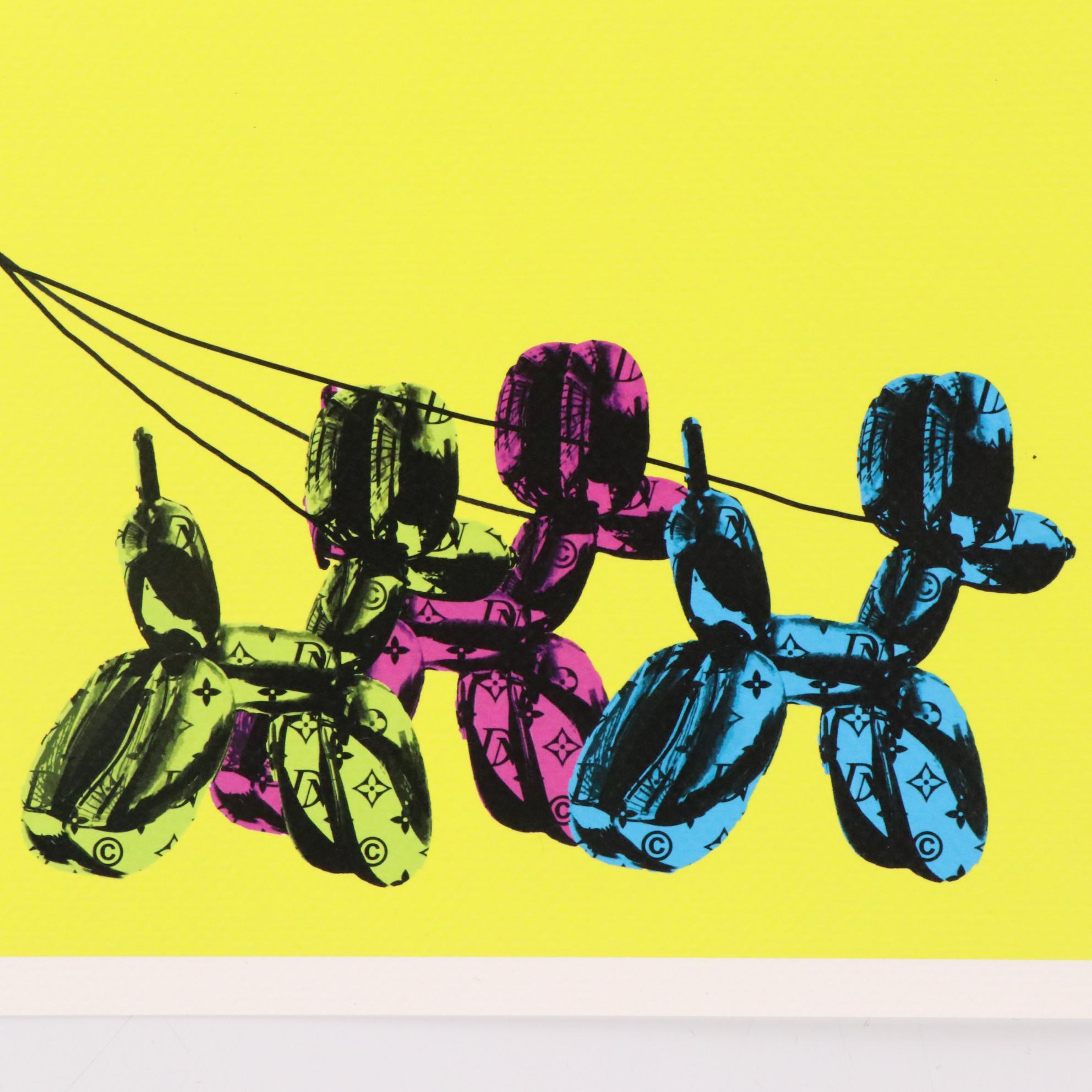 Death NYC Graphic Digital Print Featuring Queen Elizabeth and Jeff Koons