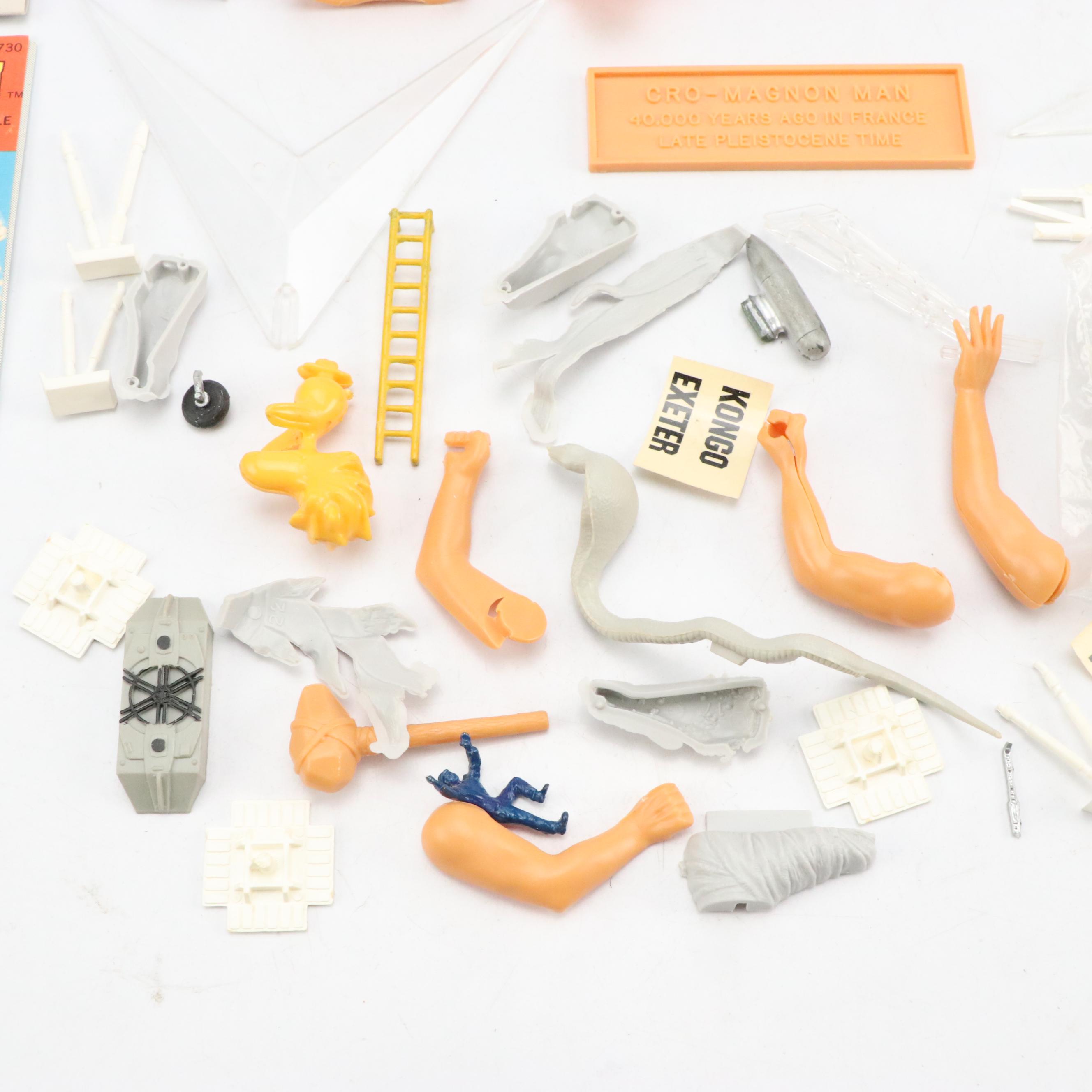 Aurora Cro-Magnon Man Model Kit with Other Model Kit Pieces and Guides