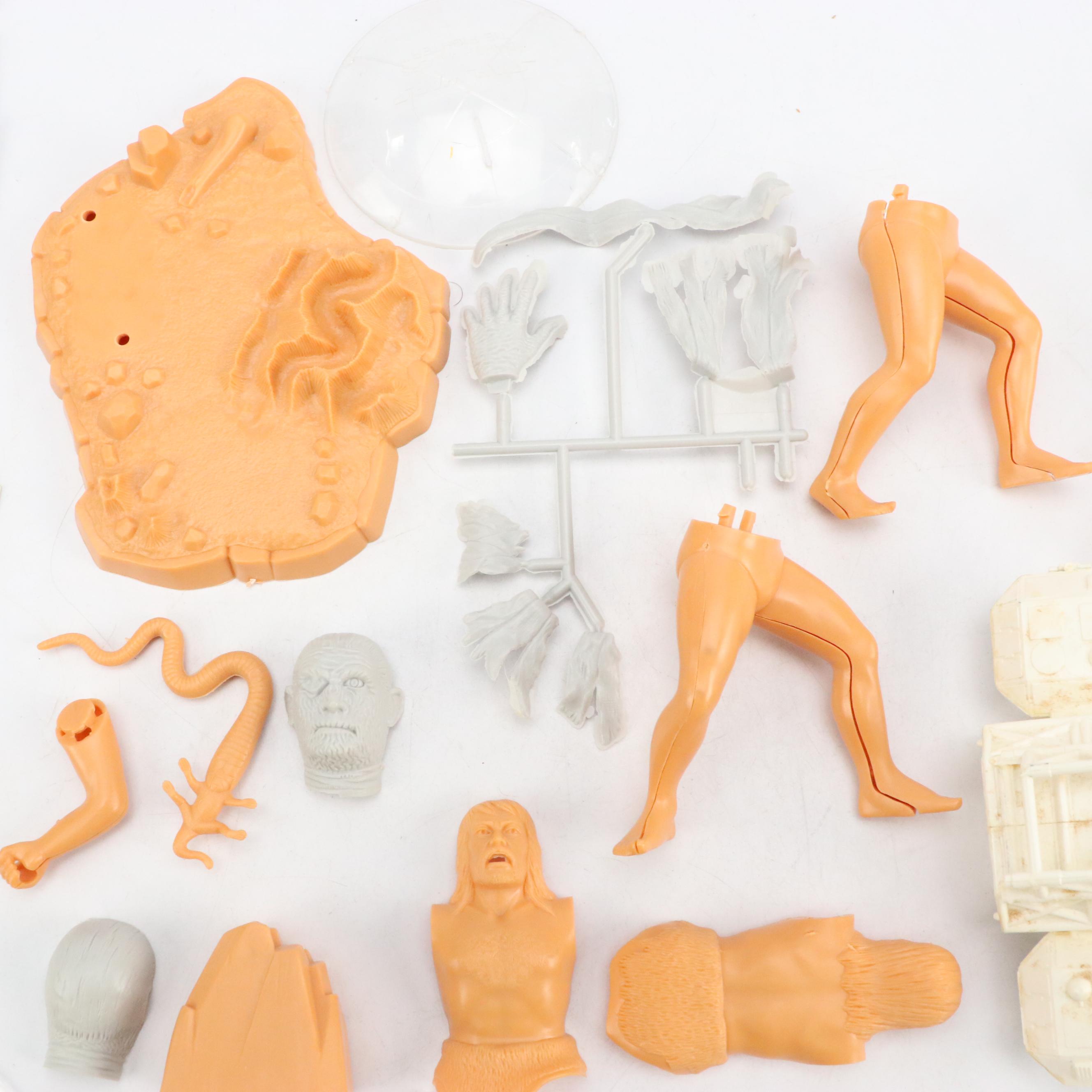 Aurora Cro-Magnon Man Model Kit with Other Model Kit Pieces and Guides