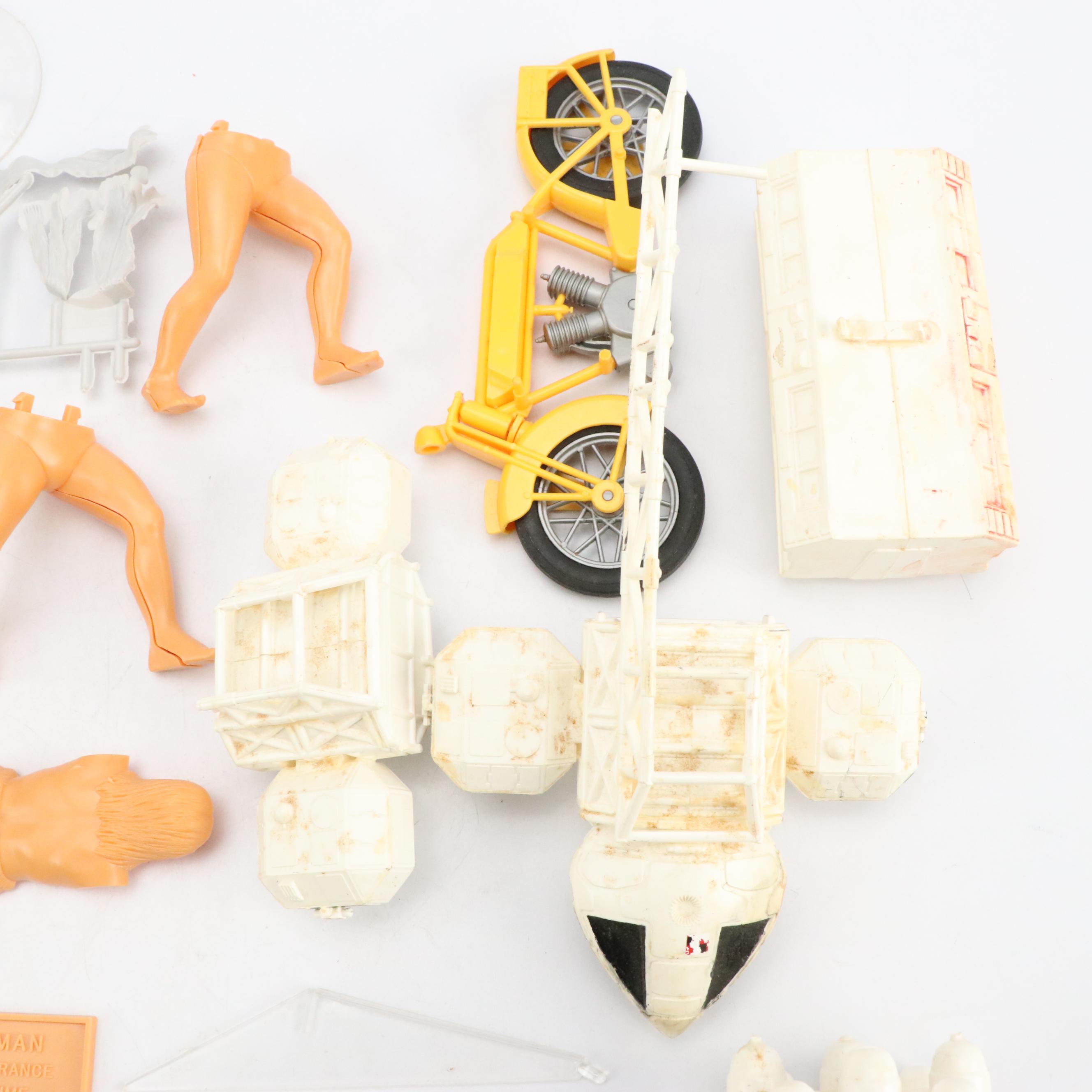 Aurora Cro-Magnon Man Model Kit with Other Model Kit Pieces and Guides