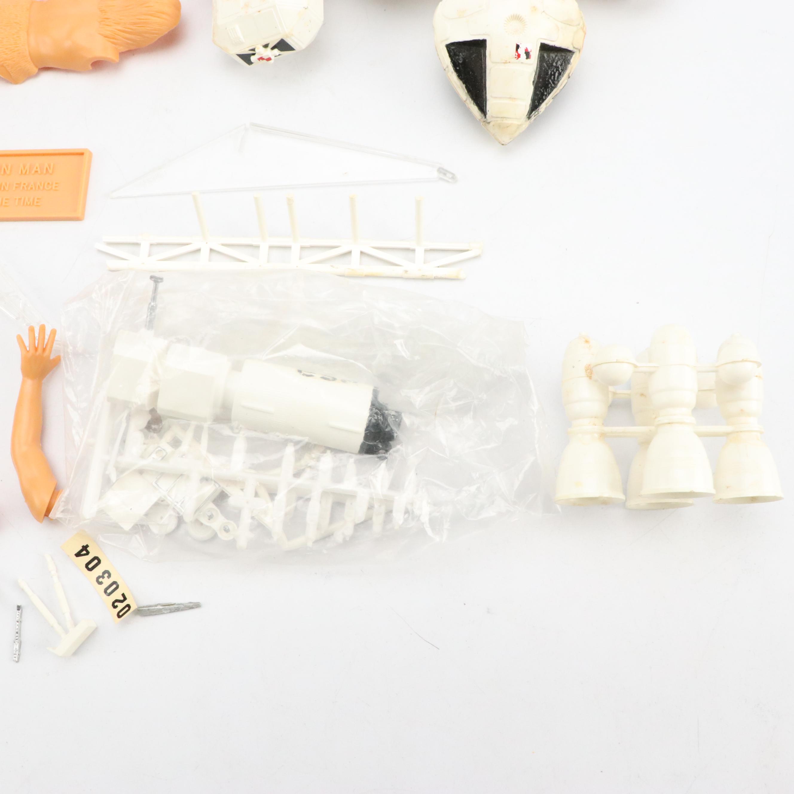 Aurora Cro-Magnon Man Model Kit with Other Model Kit Pieces and Guides