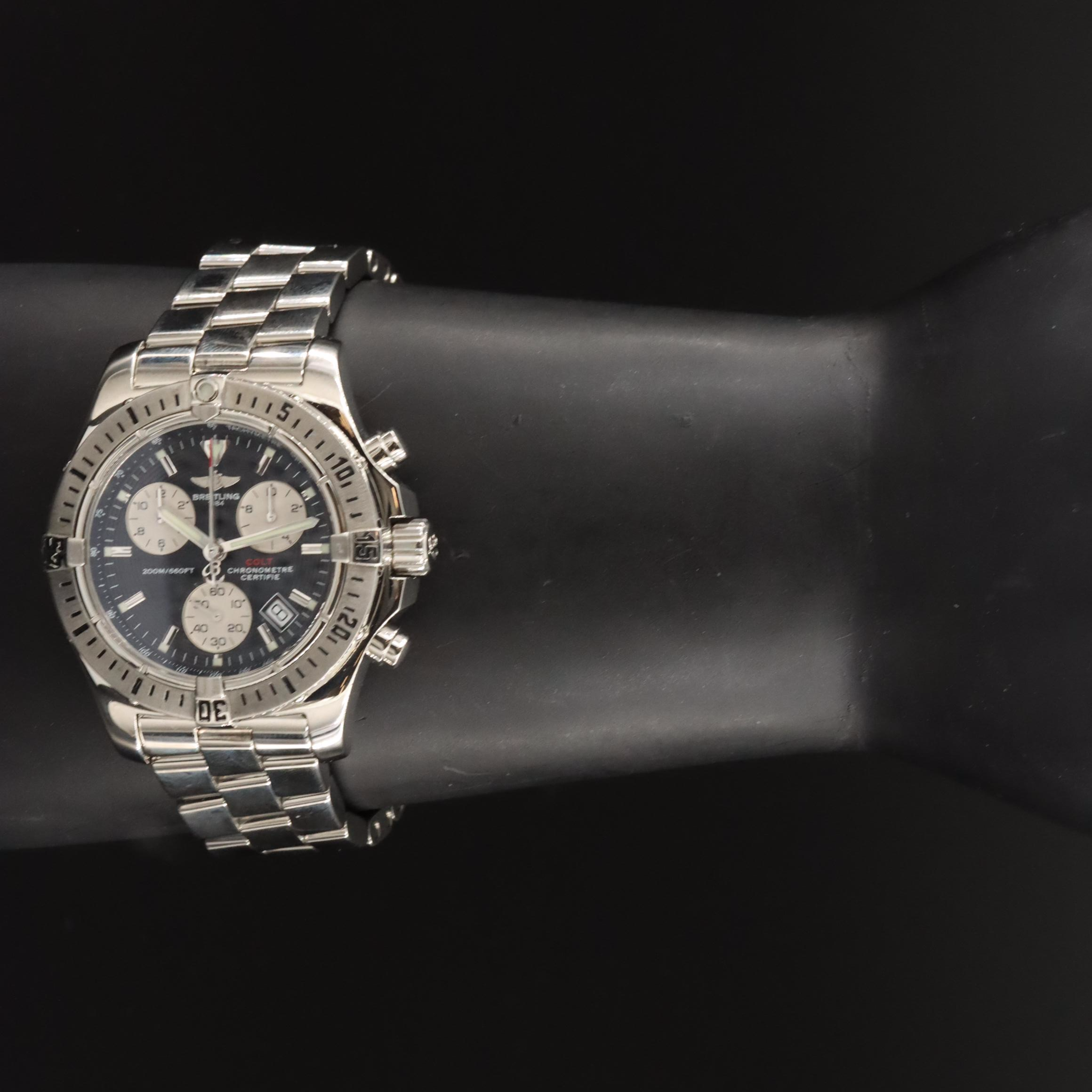 Breitling Colt Chronograph Black Steel Quartz Watch