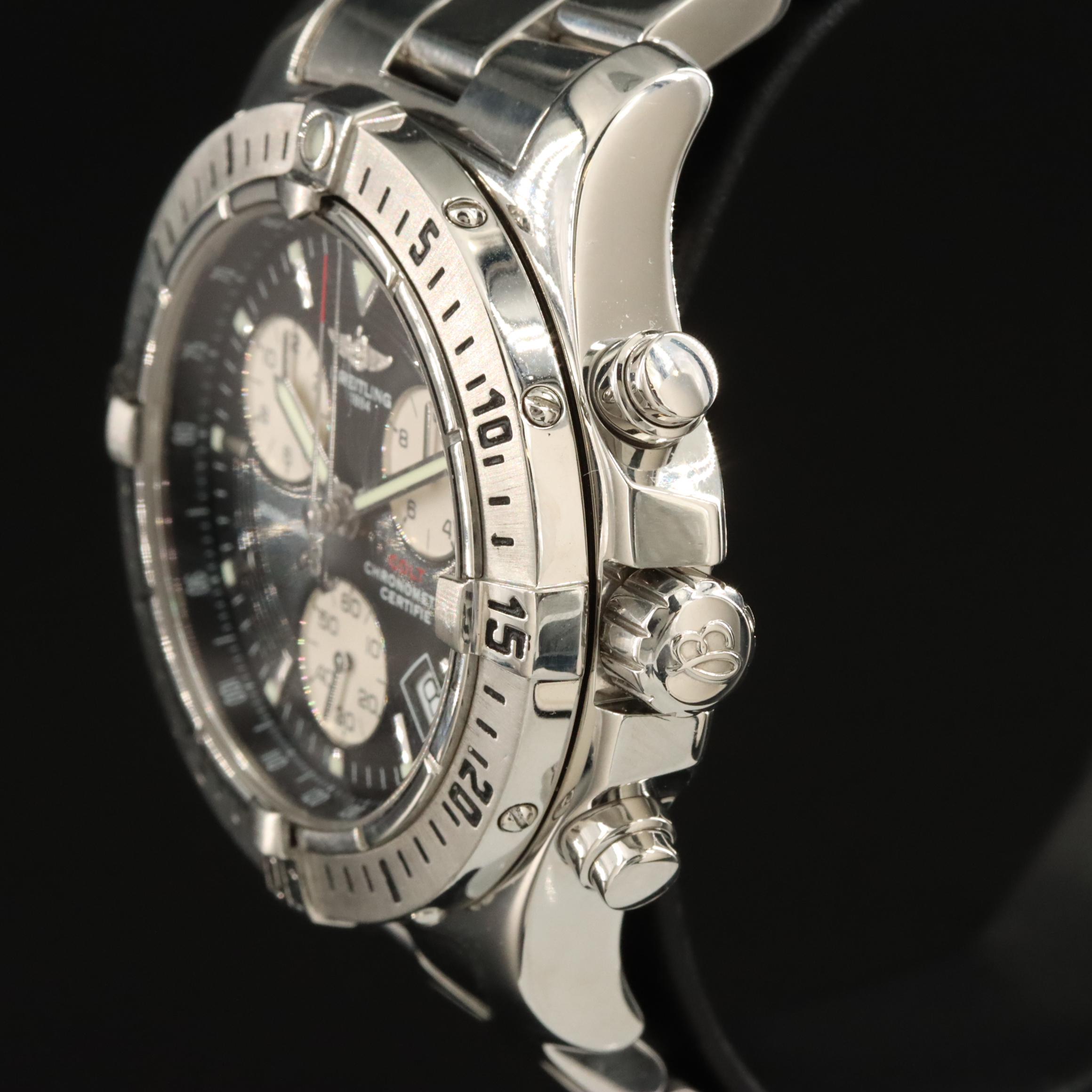 Breitling Colt Chronograph Black Steel Quartz Watch