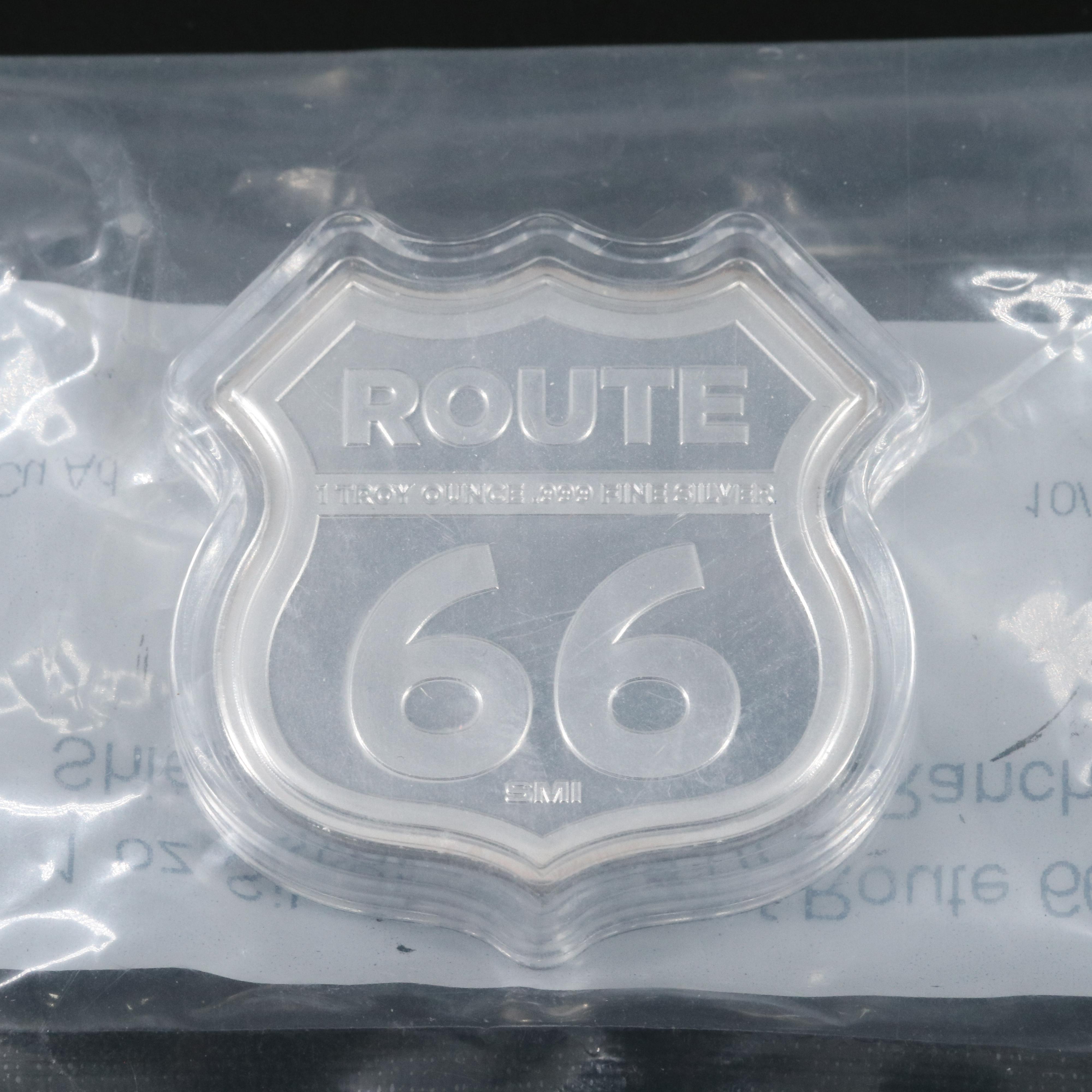 Fine Silver 1-Ounce Route 66 Texas Cadillac Ranch Commemorative Shield