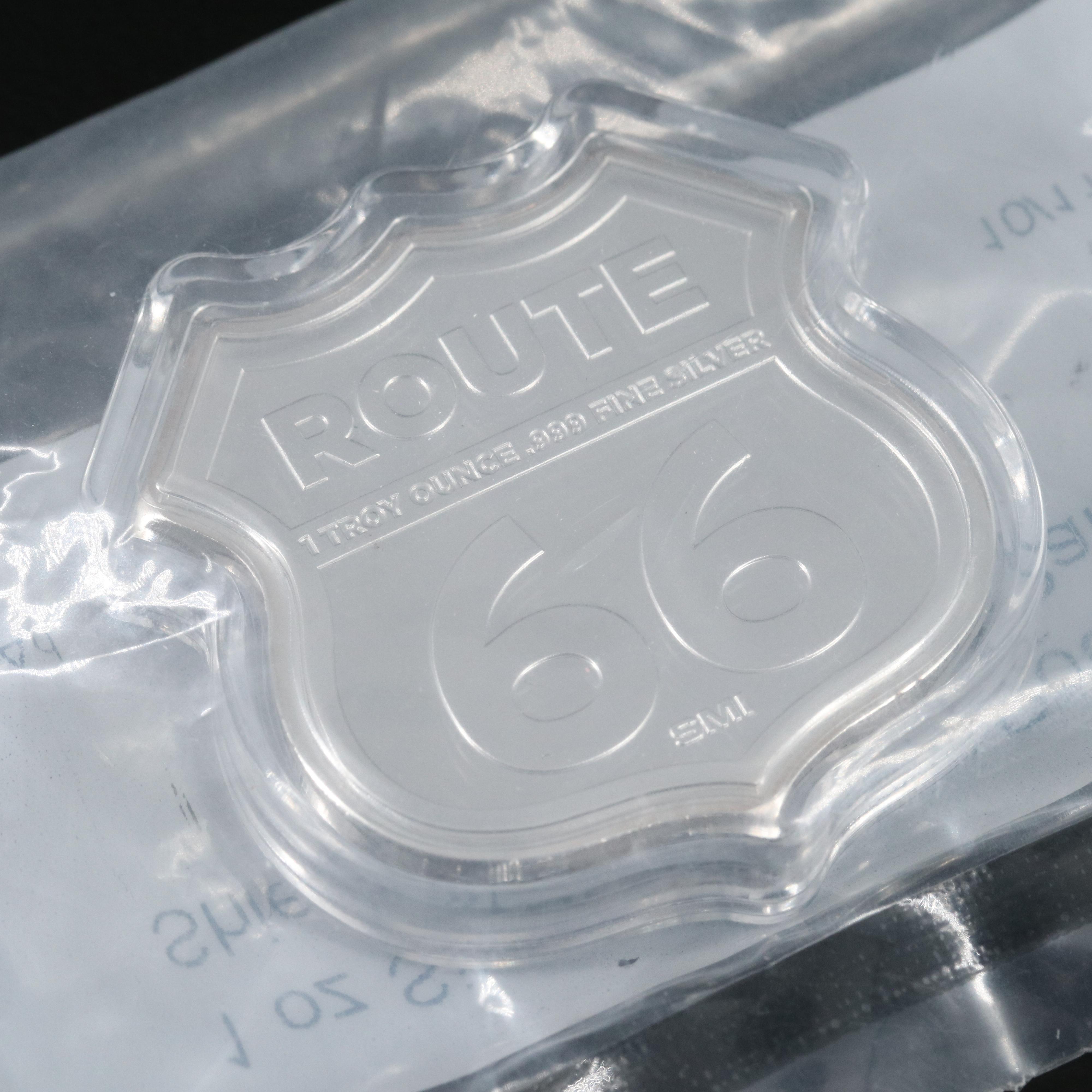 Fine Silver 1-Ounce Route 66 Texas Cadillac Ranch Commemorative Shield