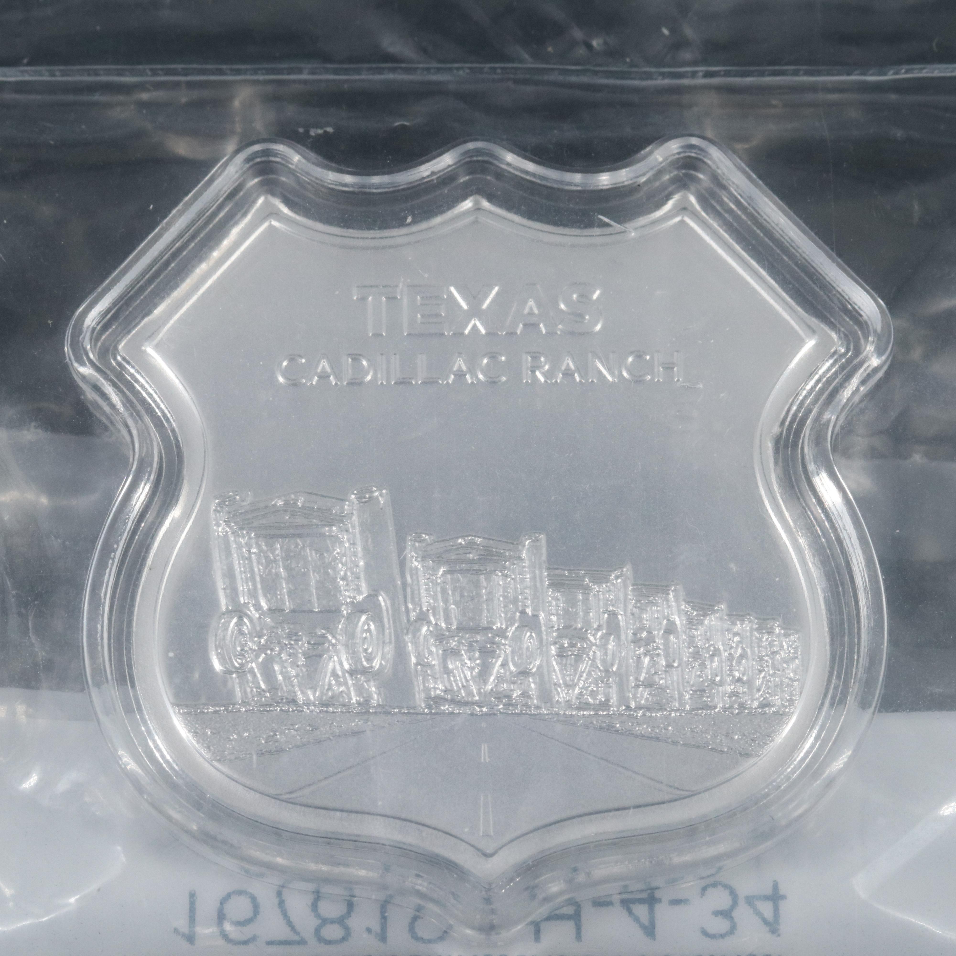 Fine Silver 1-Ounce Route 66 Texas Cadillac Ranch Commemorative Shield