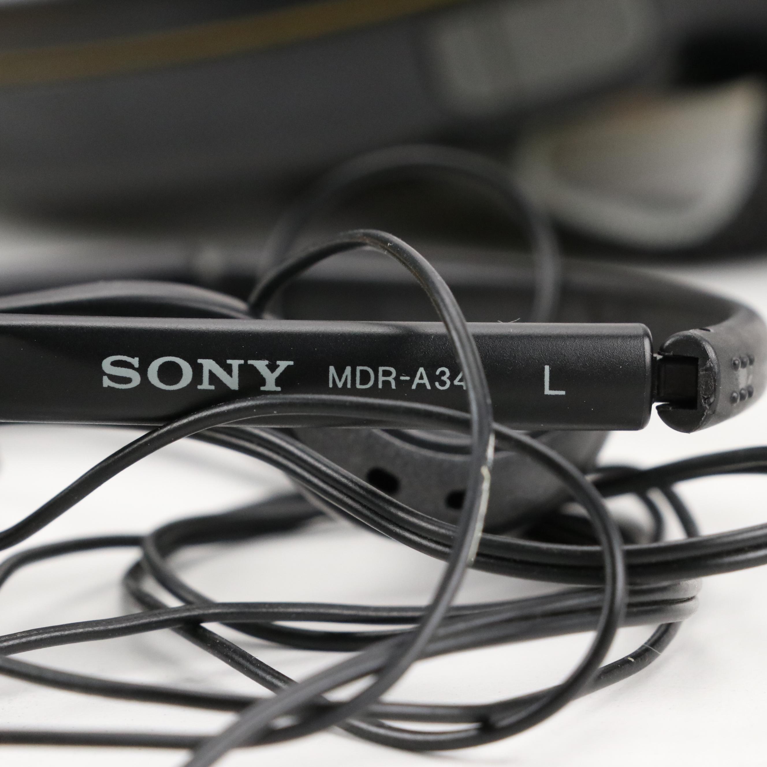 Sony FM/AM Sports Walkman with CD Player, Headphones and Mio Pup Toy