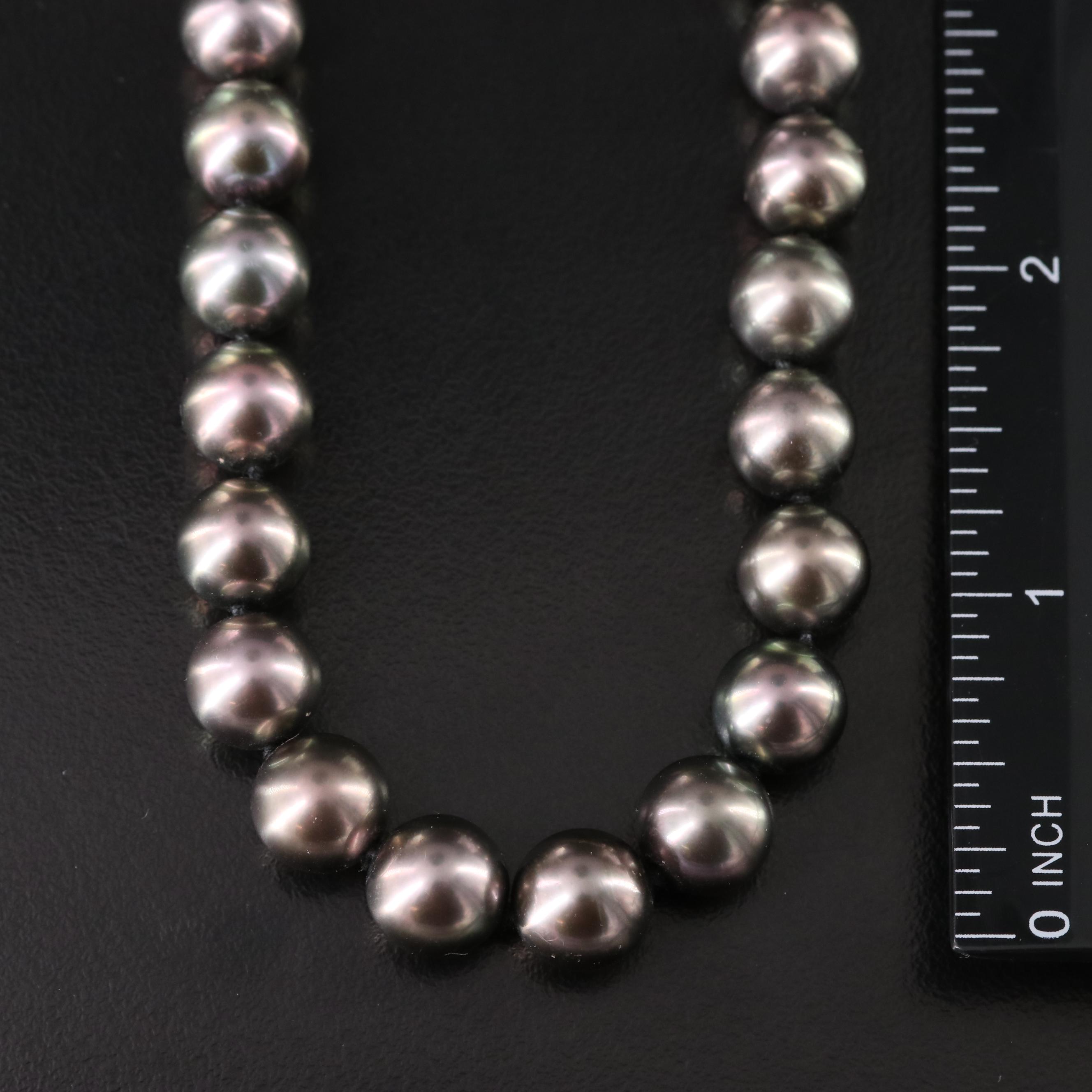 Mikimoto Graduated Pearl Necklace and Earrings 18K Clasp and Diamond