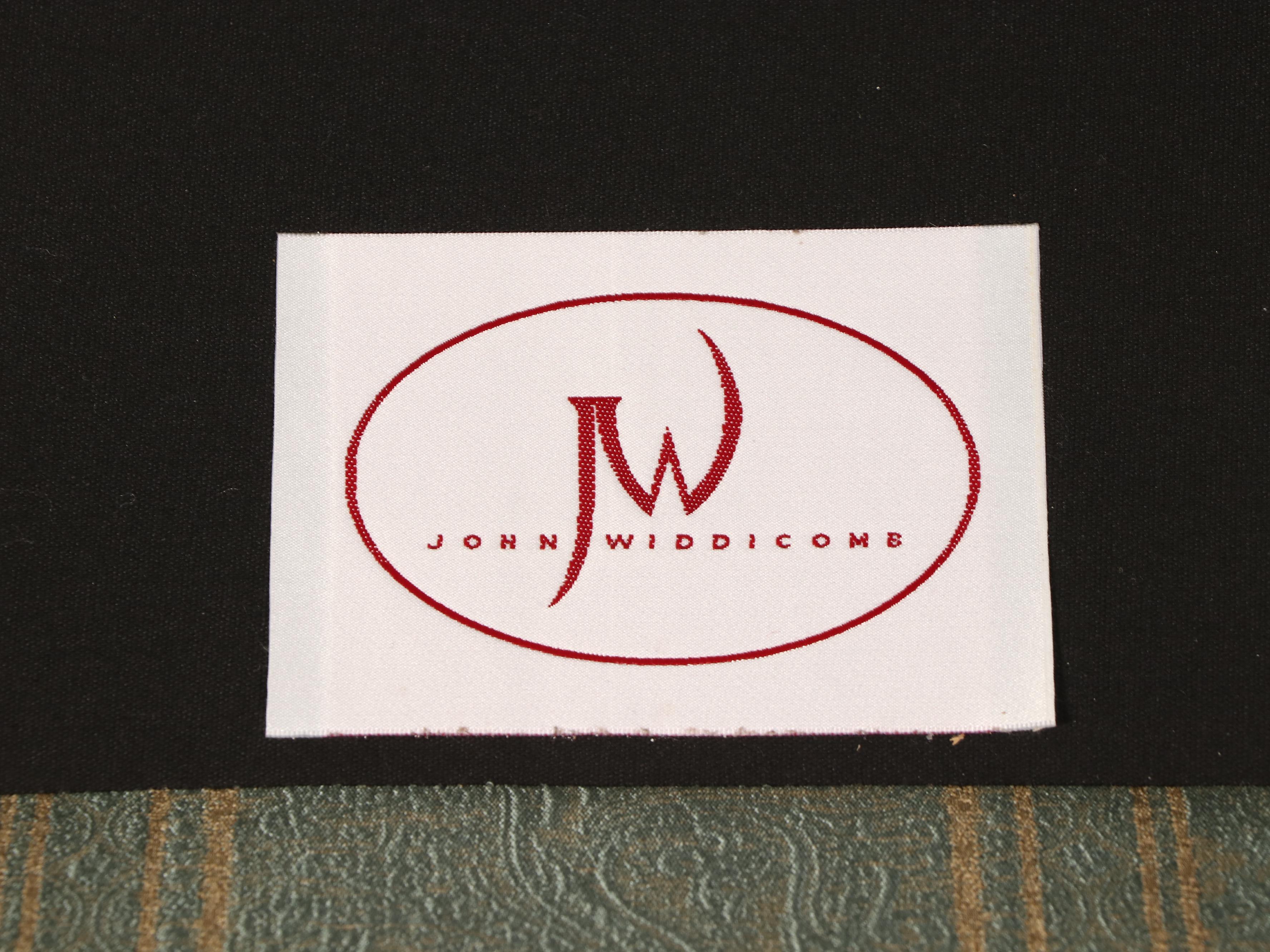 Pair of John Widdicomb Cherrywood and Custom-Upholstered Gondola-Back Armchairs