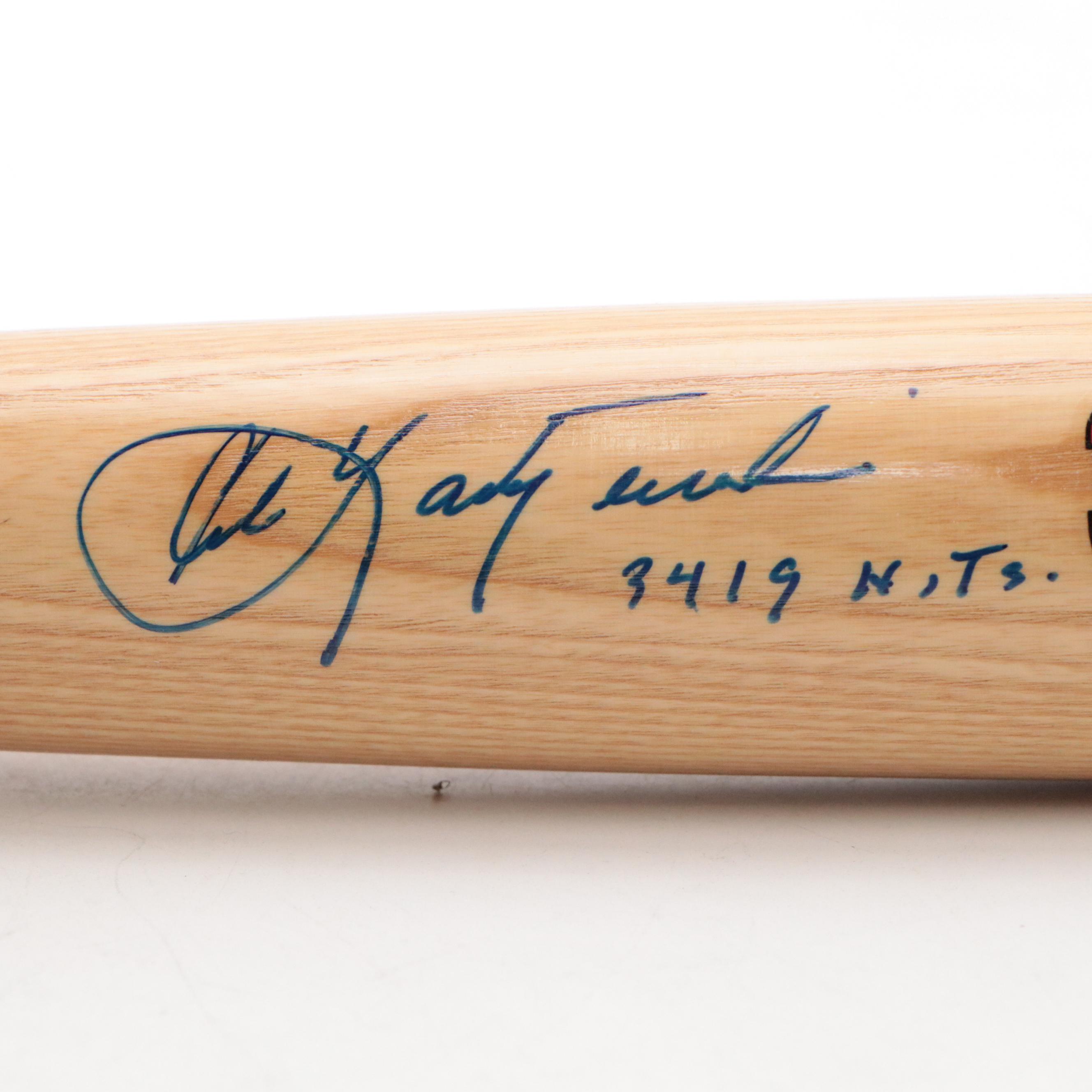 Lou Brock and Carl Yastrzemski Signed 3000 Hit Club Baseball Bat with More, JSA