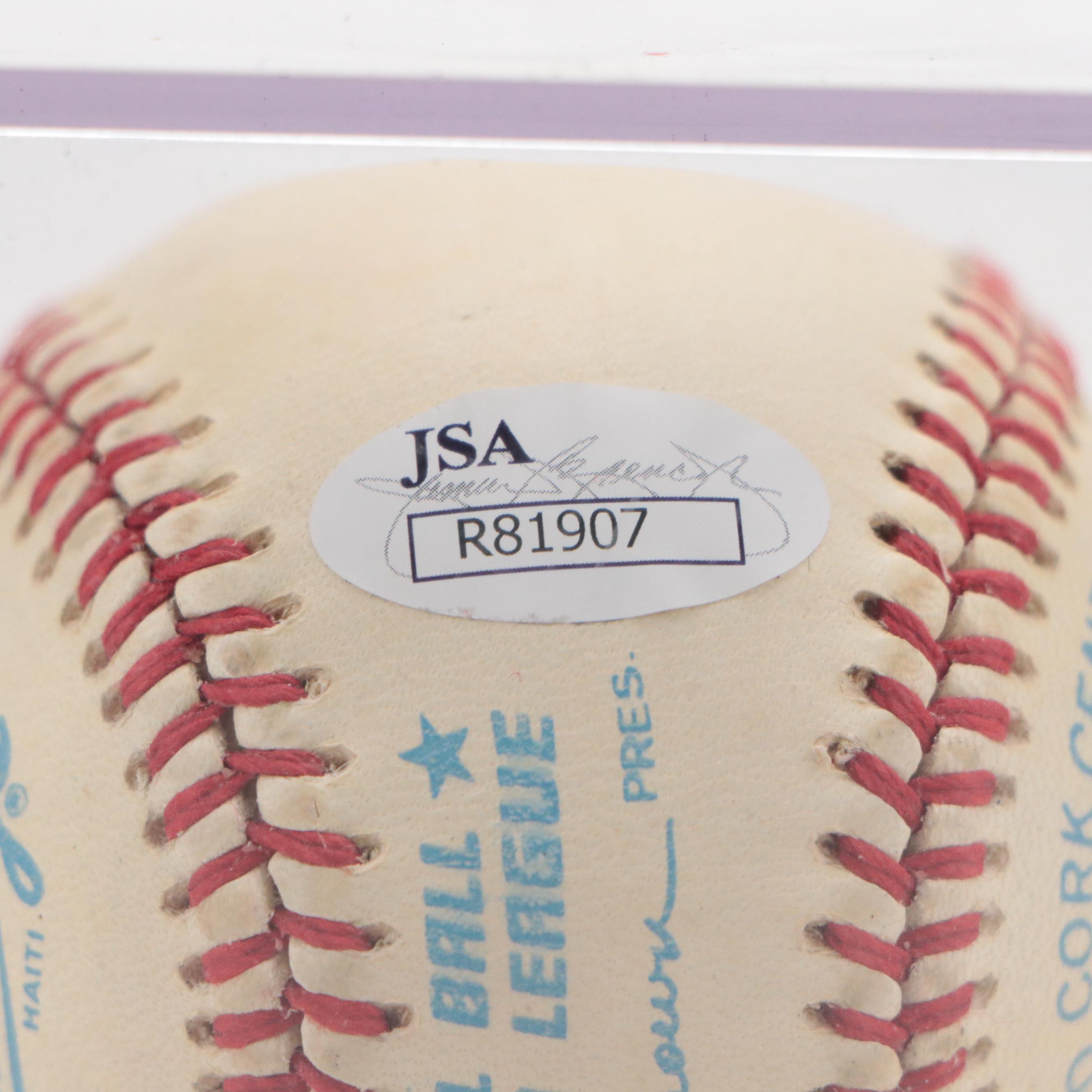 Lou Brock and Carl Yastrzemski Signed 3000 Hit Club Baseball Bat with More, JSA