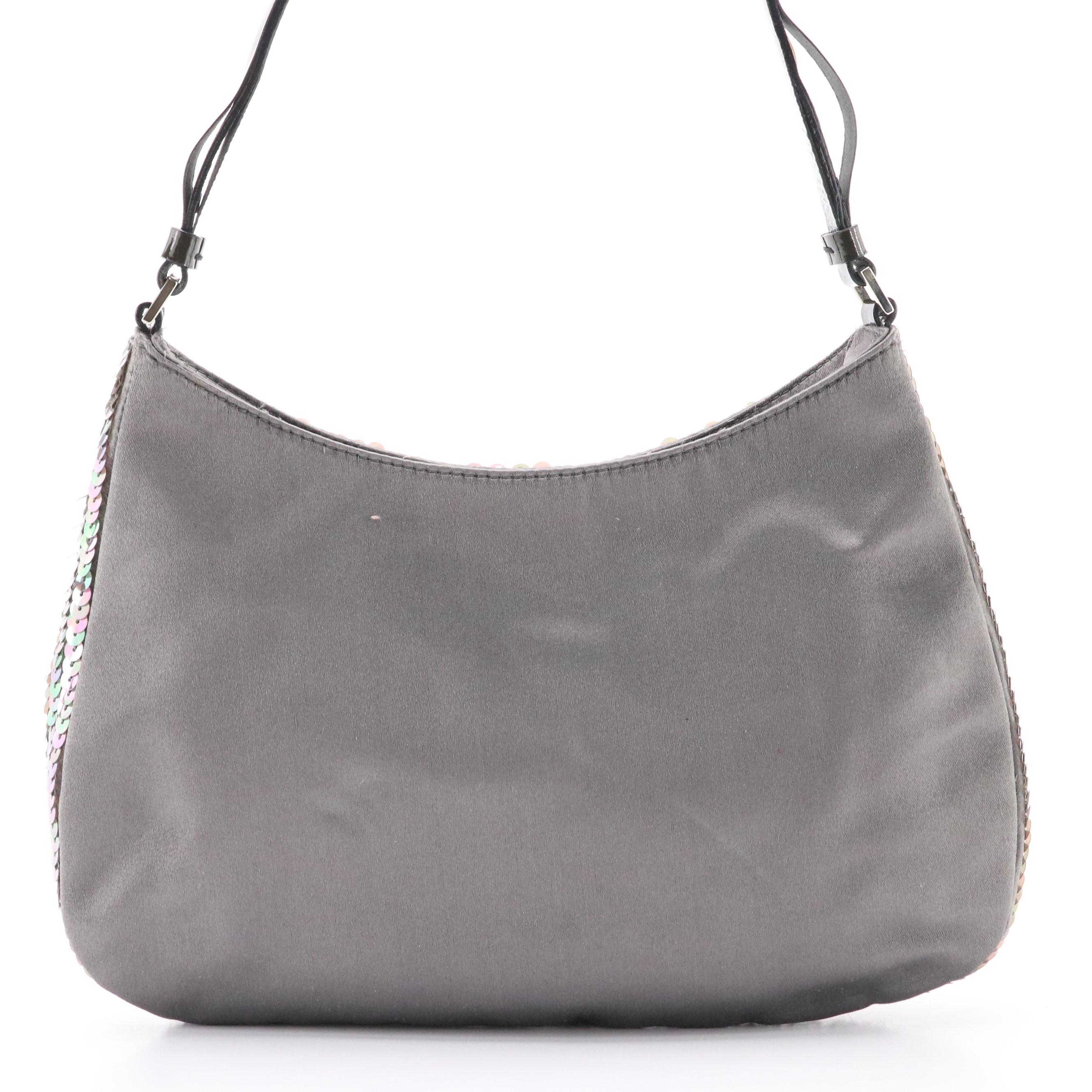 Prada Cleo Raso Sera Sequin Embellished Shoulder Bag