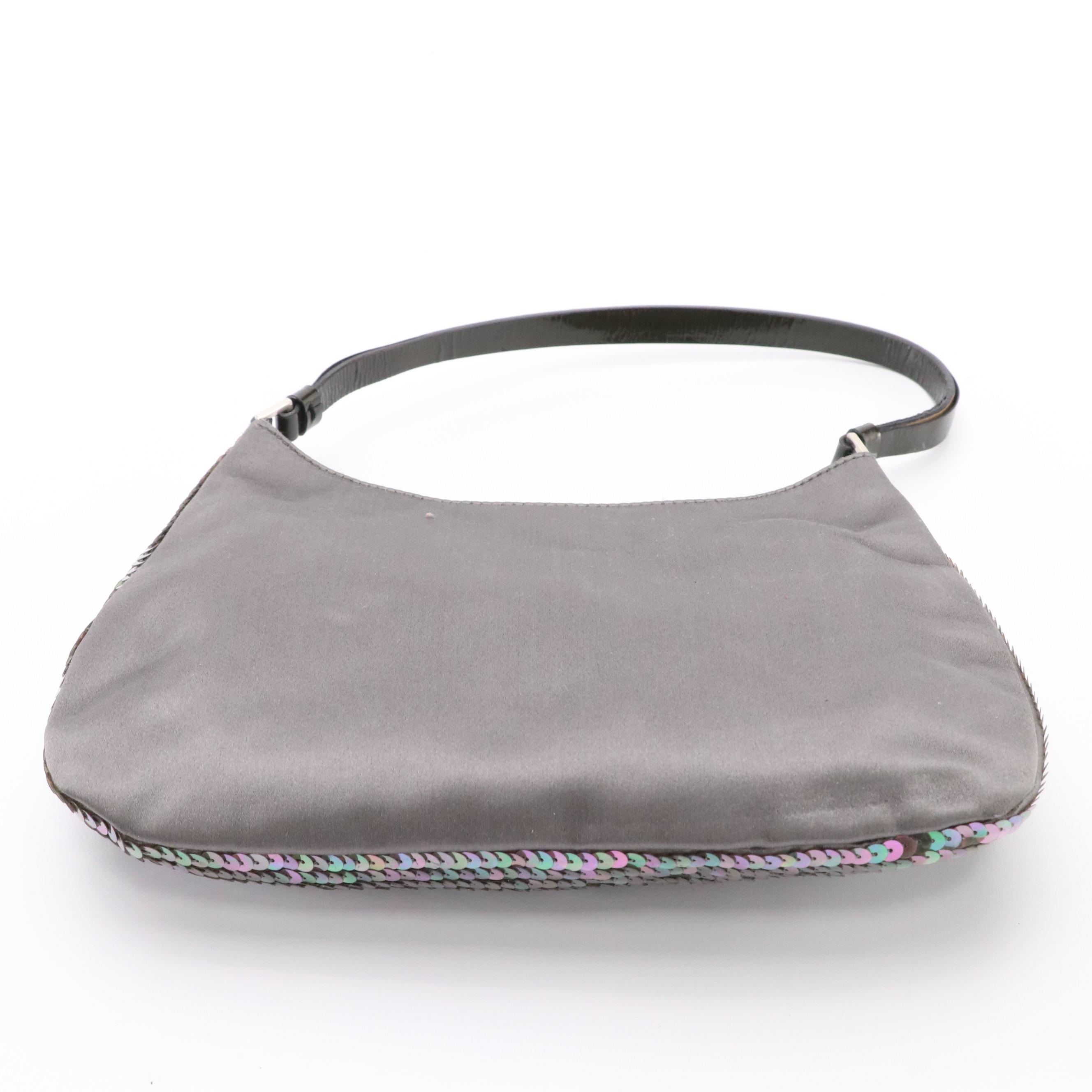 Prada Cleo Raso Sera Sequin Embellished Shoulder Bag