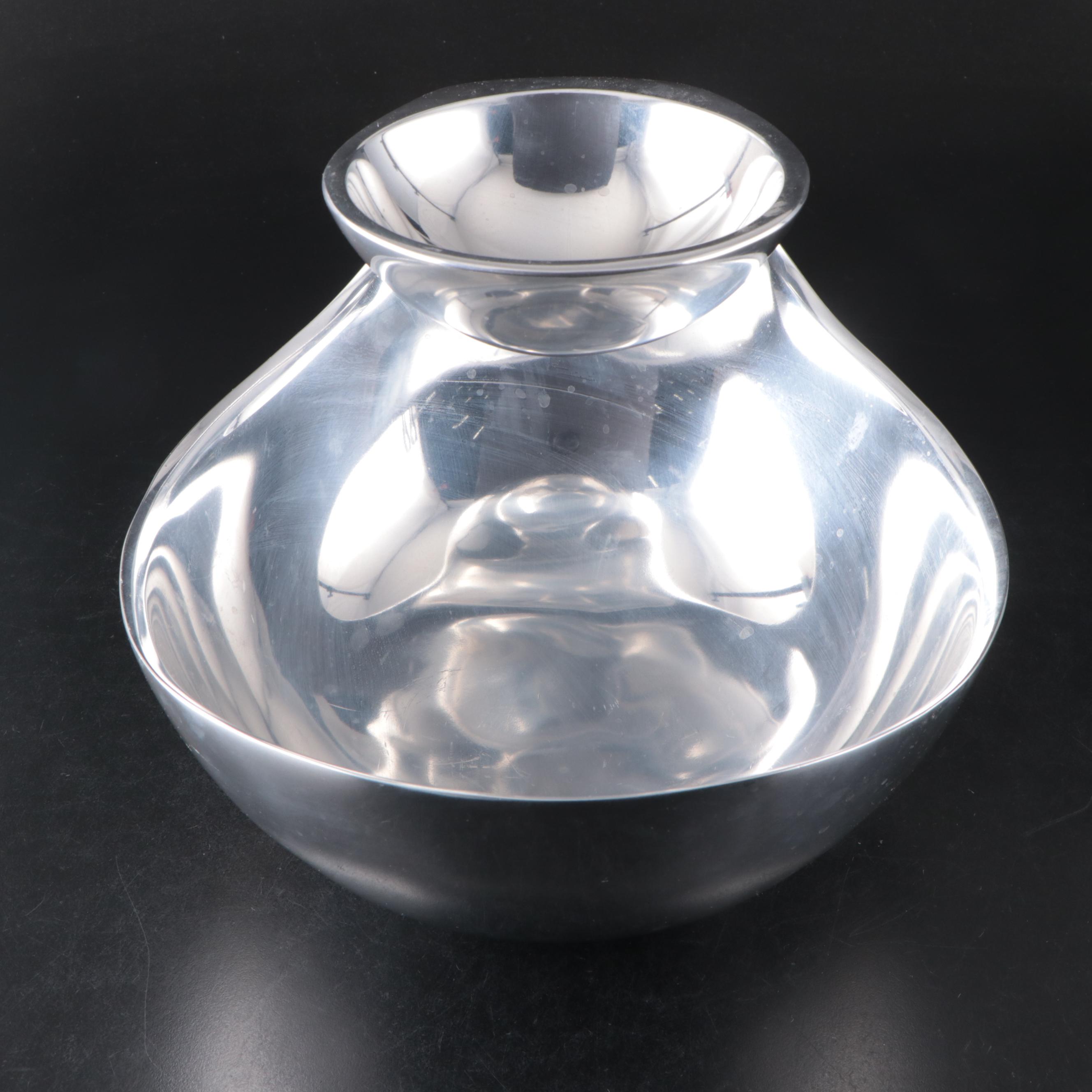 Nambé Scoop Server and Candlesticks