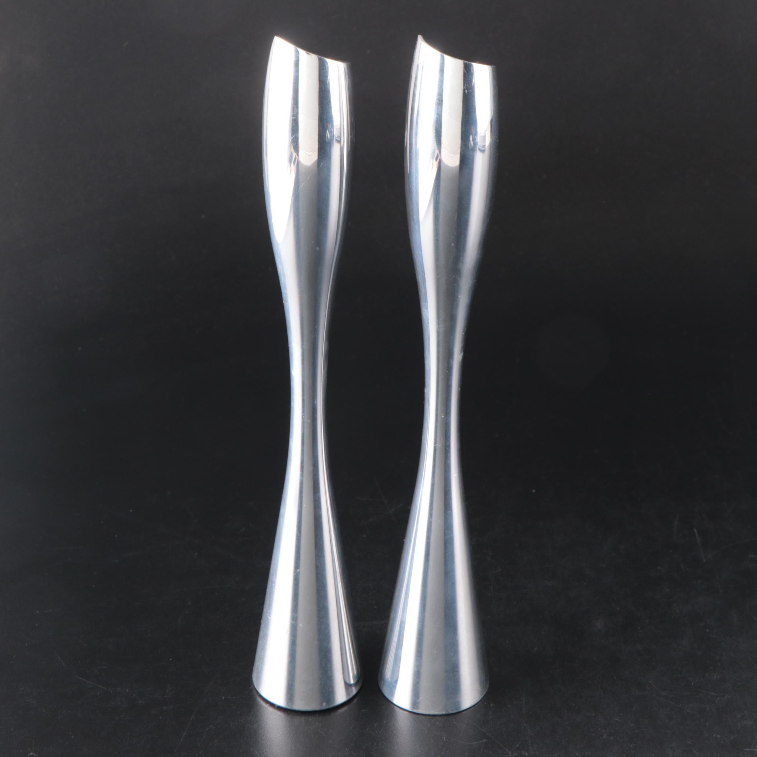 Nambé Scoop Server and Candlesticks