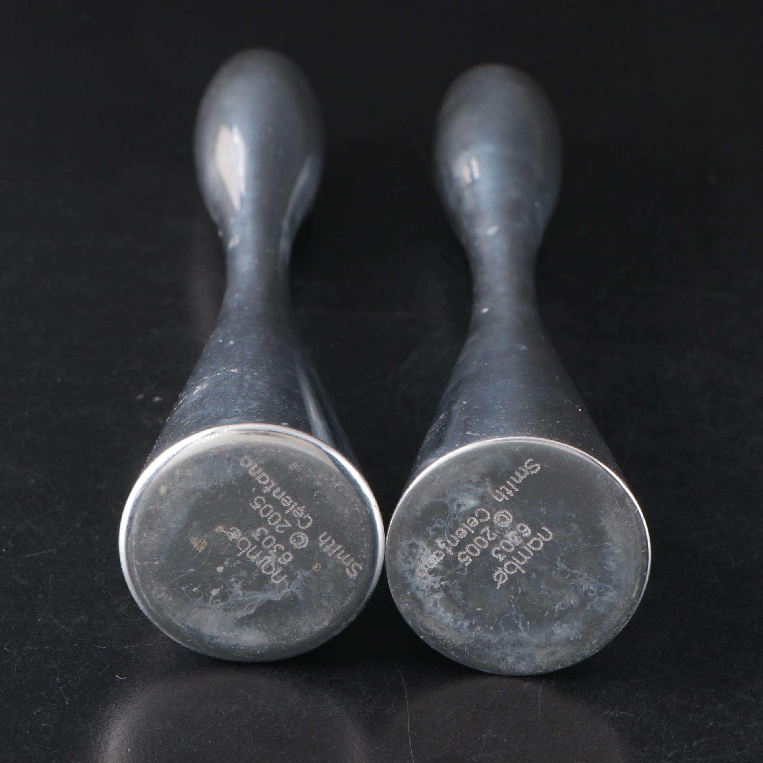 Nambé Scoop Server and Candlesticks