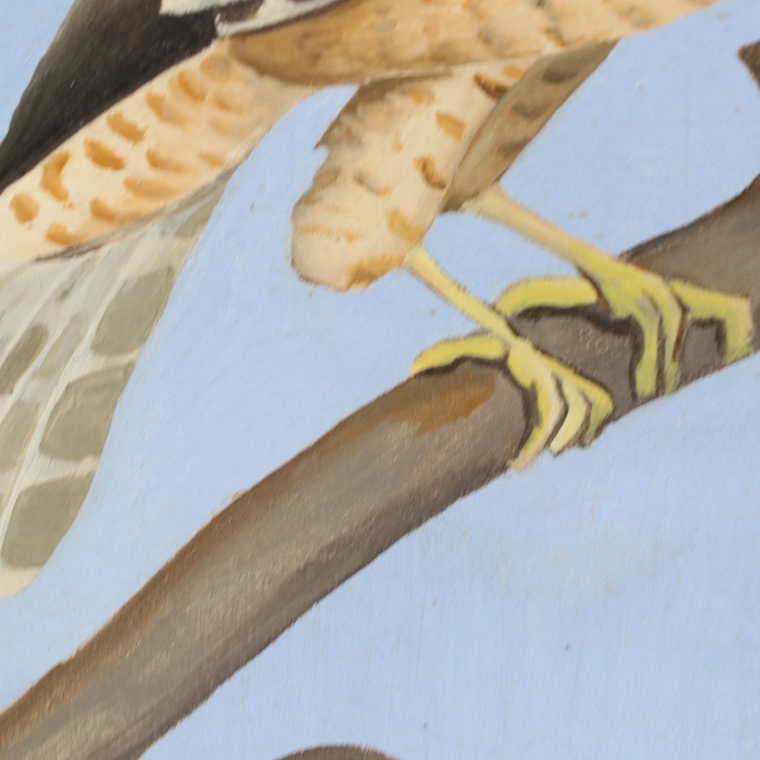 Oil Painting of Hawk, 20th Century