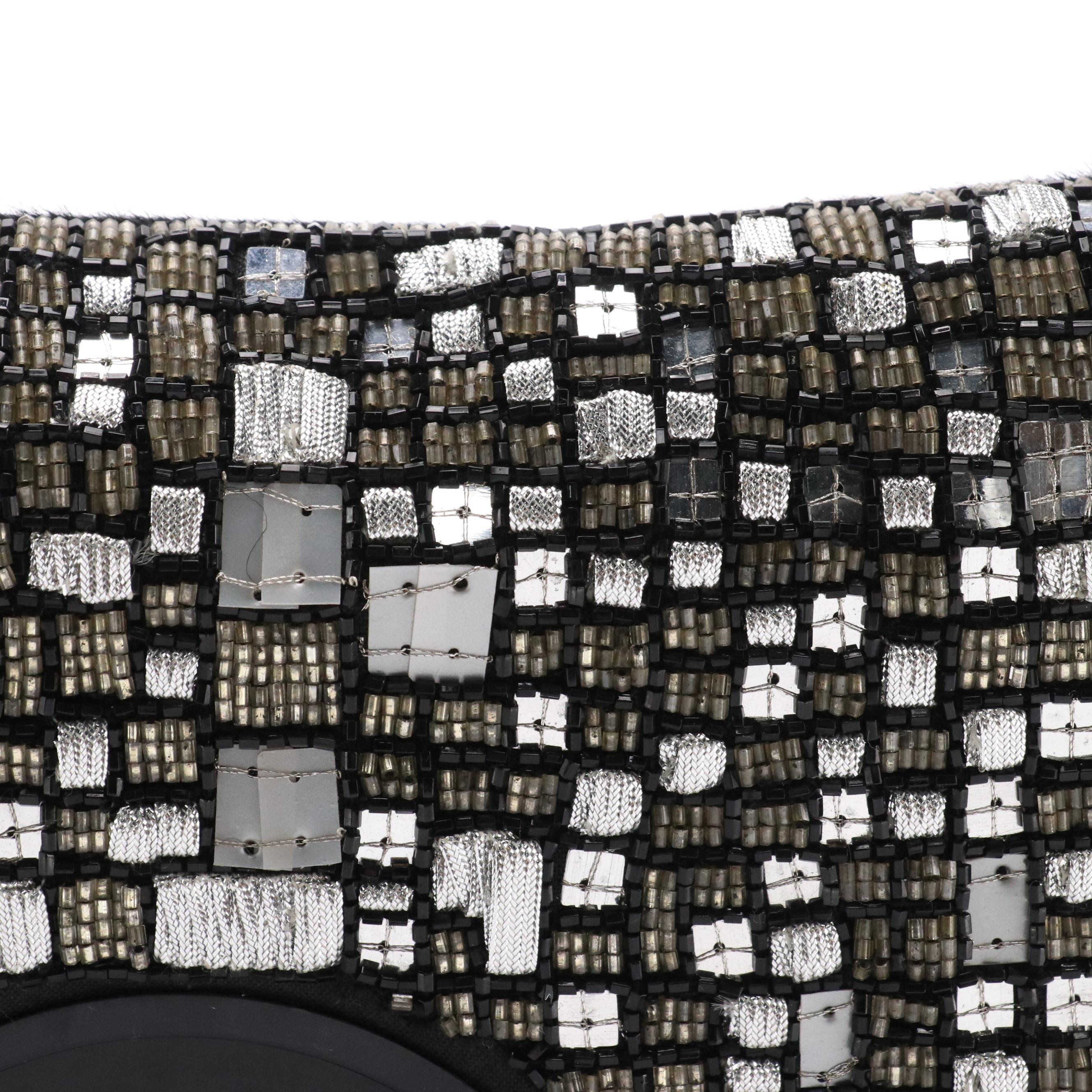 Christian Dior Malice Baguette Pearl Shoulder Bag in Embellished Black Pony Hair